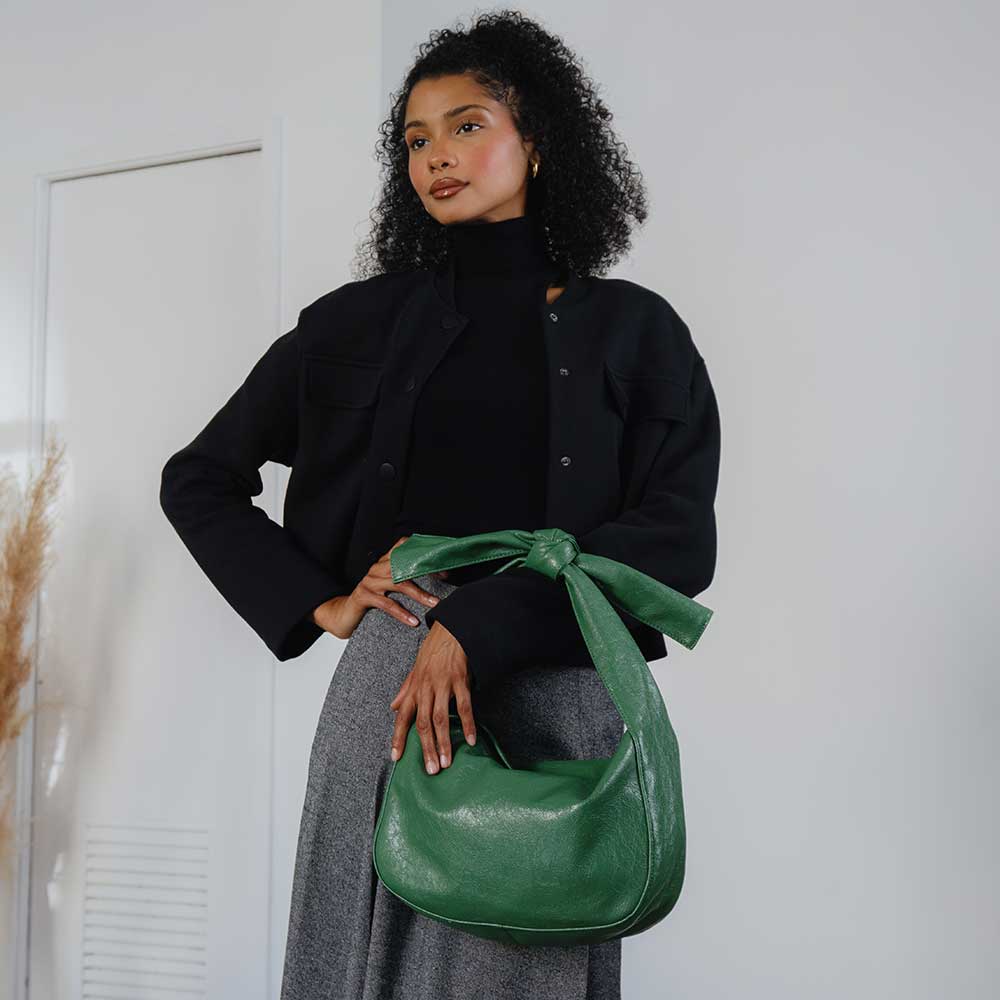Melie Bianco - Marni Green Recycled Vegan Crossbody Bag