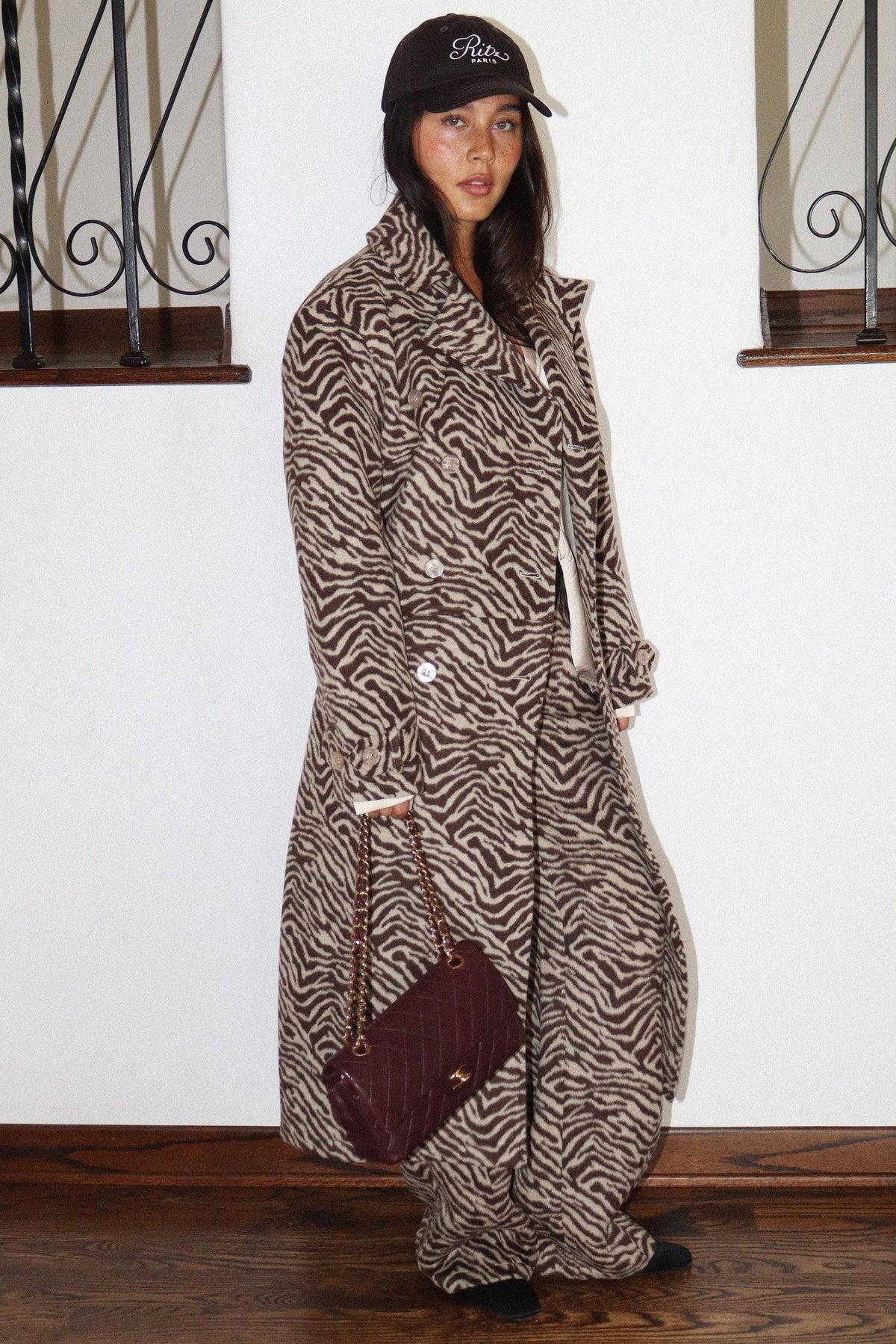 Bailey Rose - Zebra Trench Coat