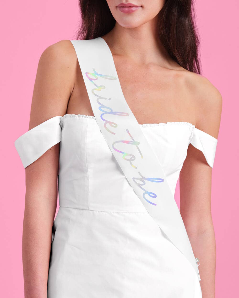 Xo, Fetti Bachelorette Party Decorations Bride to Be Iridescent Sash | Classic Bridal Shower Gift, Bridesmaid Favors, Engagement Accessory