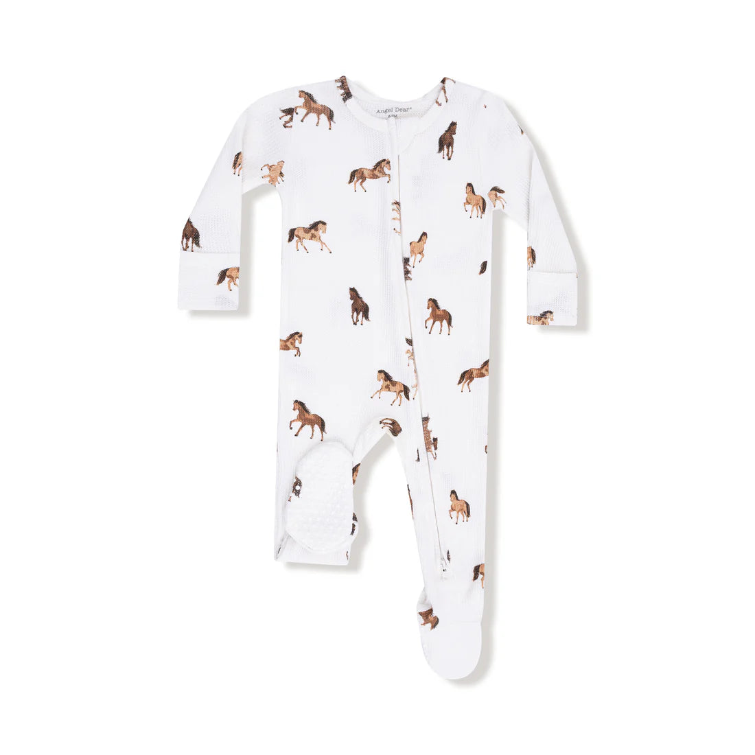 Mini Horses 2 Way Zipper Footie