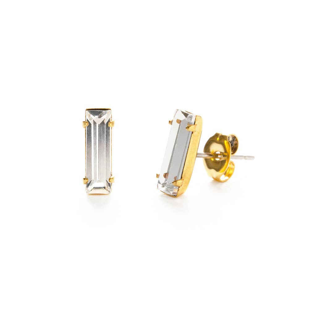 Amano Studio - Baguette Crystal Stud Earrings