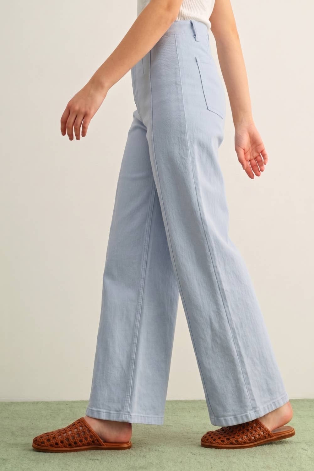 MIOU MUSE - P6982 WASHED COLOR STRETCH PANTS