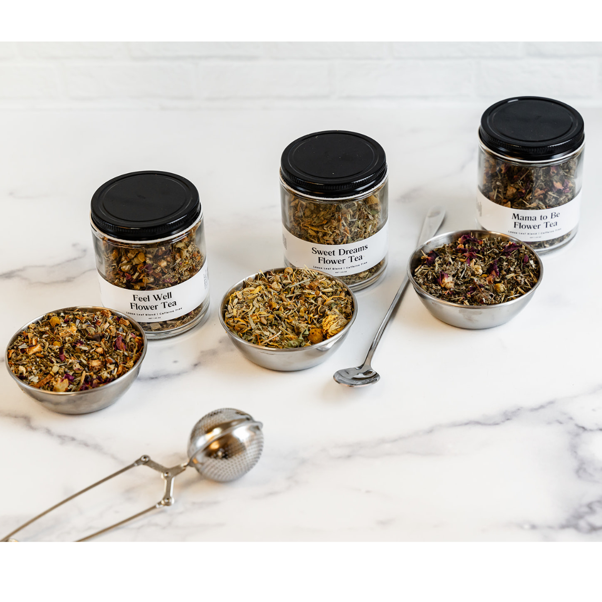 Giften Market - Mama To Be Flower Tea - Loose Leaf Tea in Glass Jar - 1.45oz