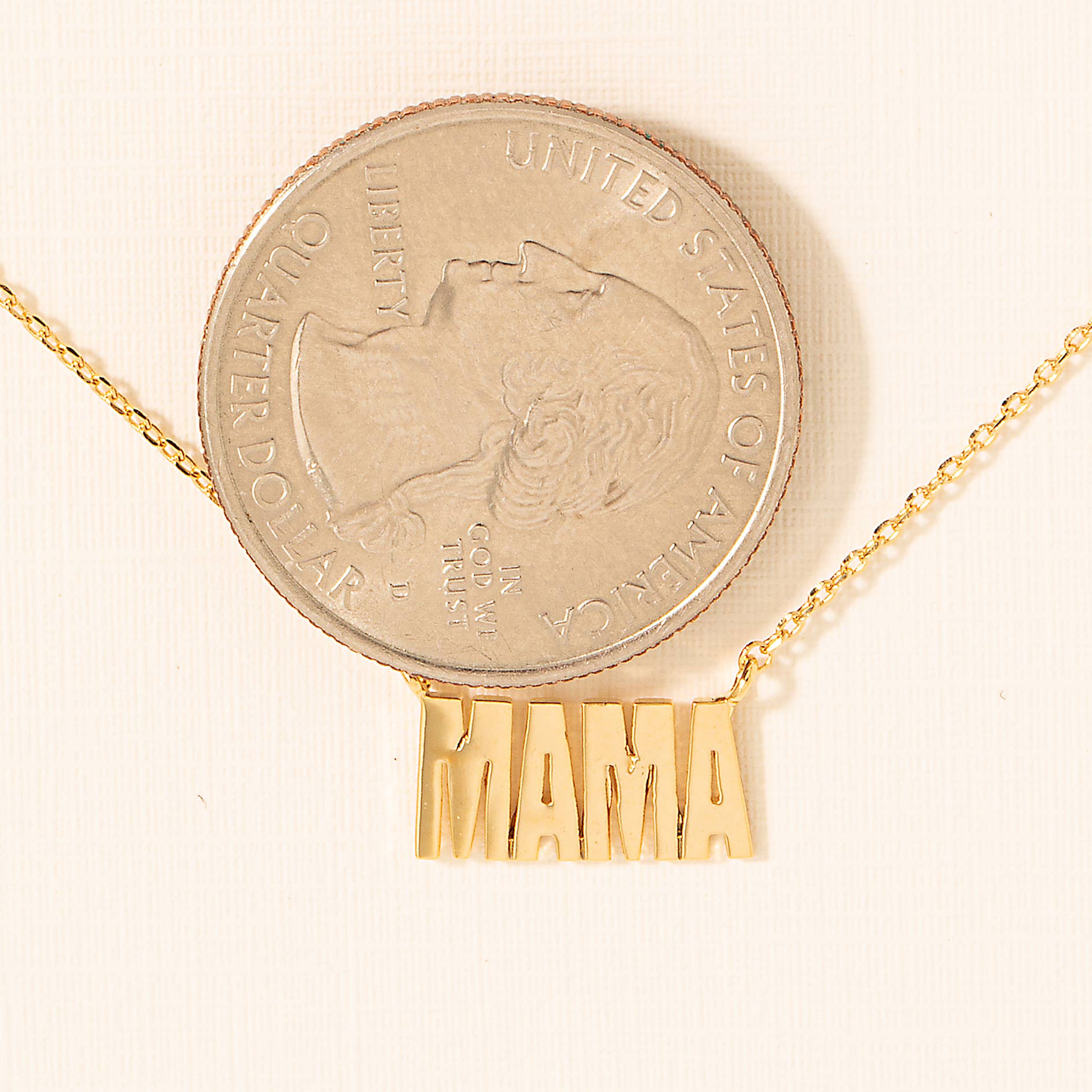 Mama Pendant Chain Necklace