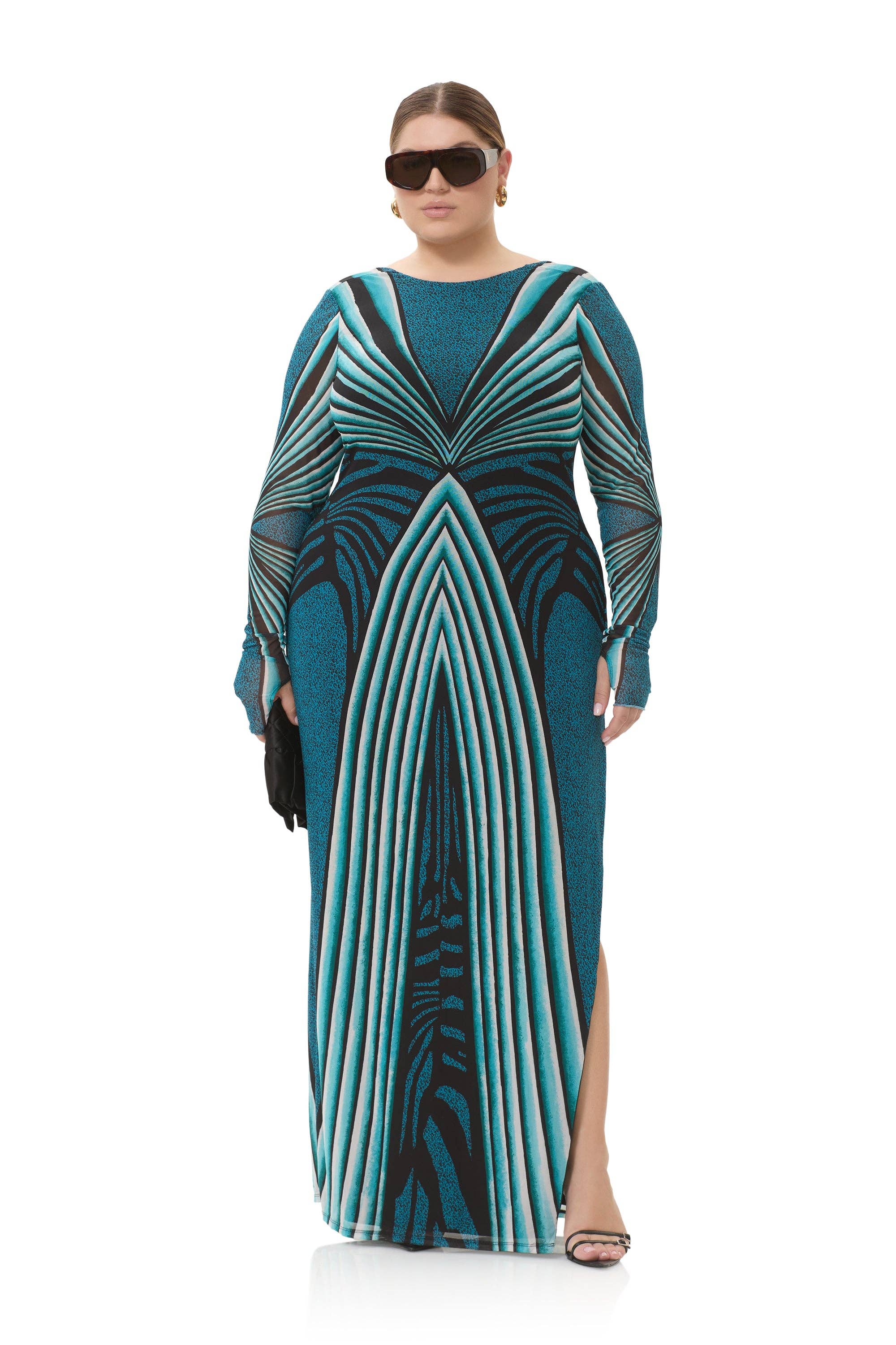AFRM - Nettie Dress - Aqua Animal