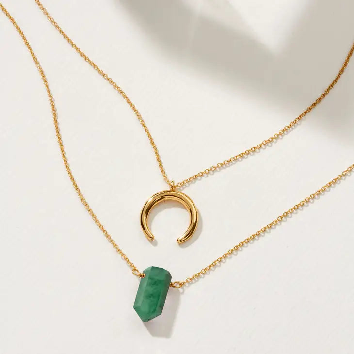 Luna Norte - Gemstone Point Necklace Set-