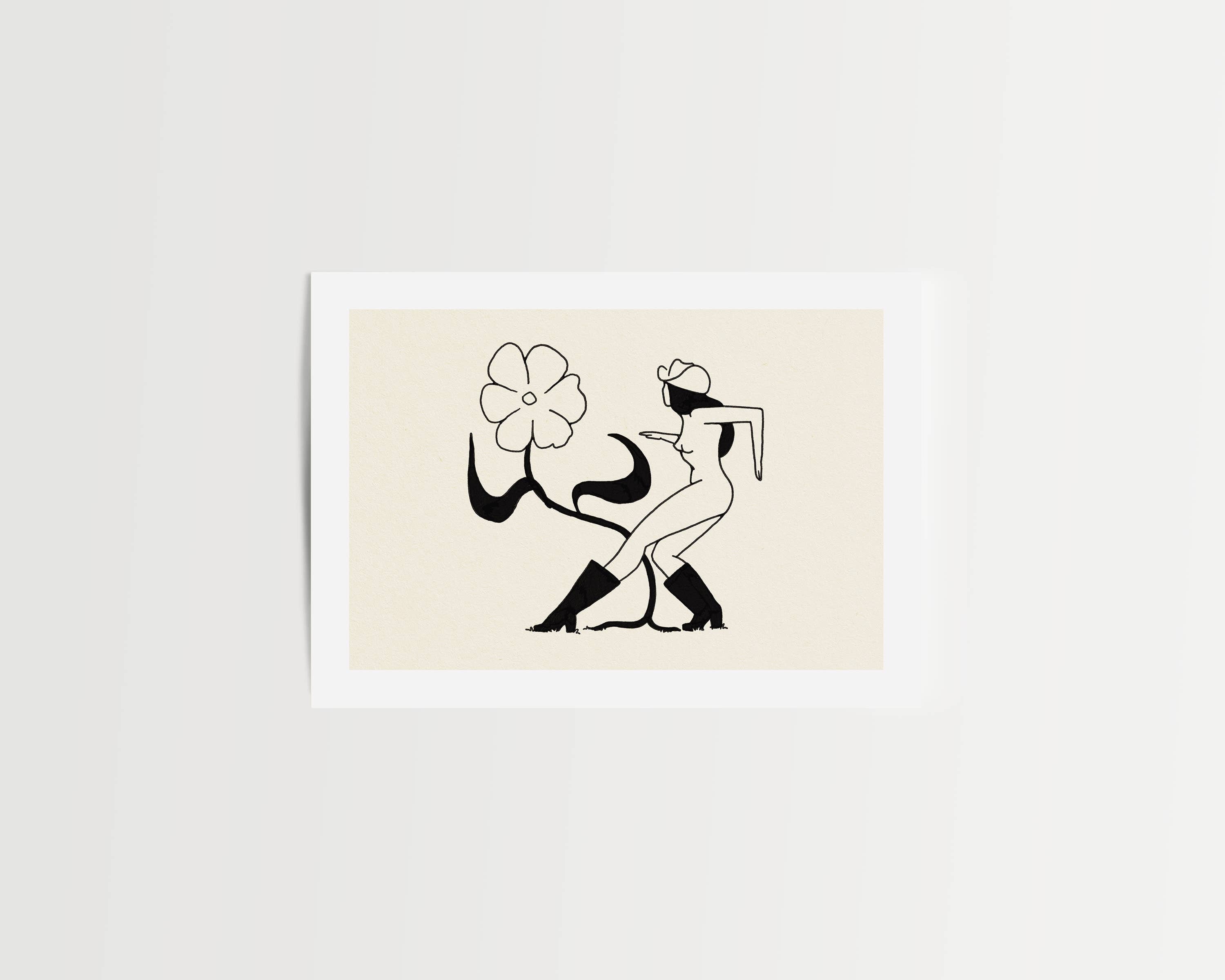 Tumbleweed Design Studio - Flower Dance – Cowgirl Western& Botanical Giclée Art Print