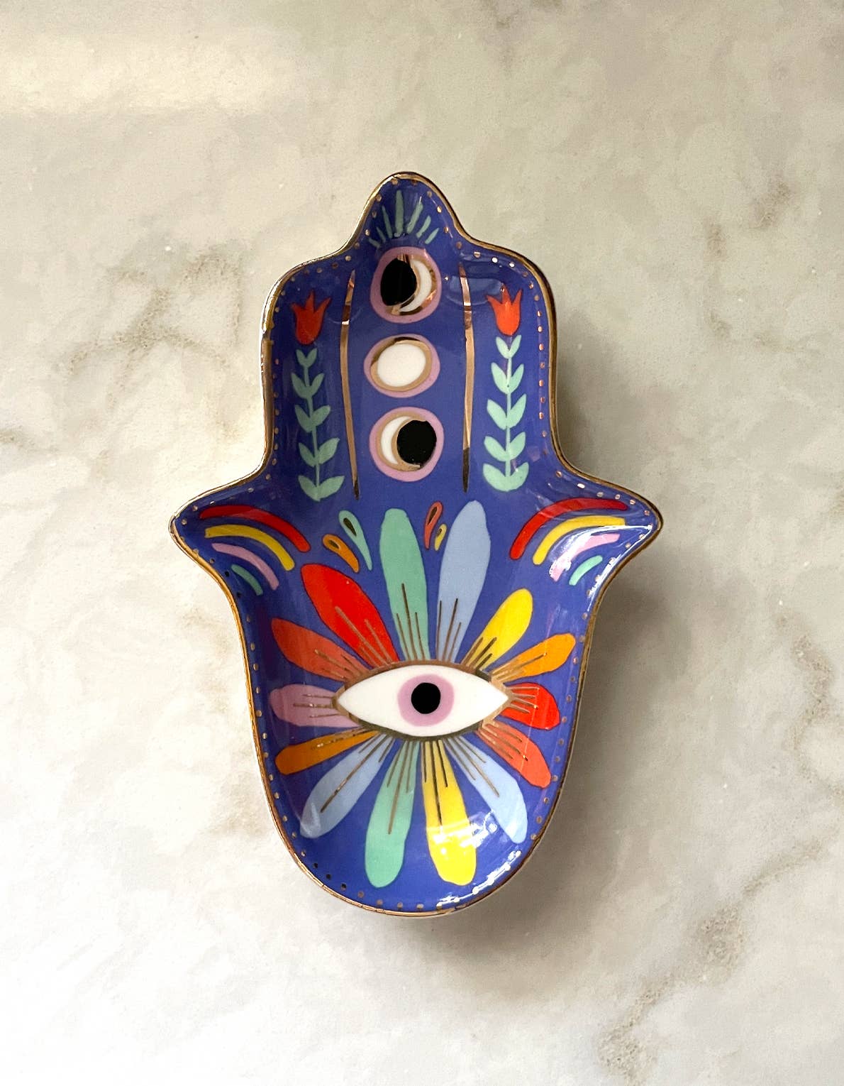 Idlewild Co. - Porcelain Trinket Dish | Hamsa
