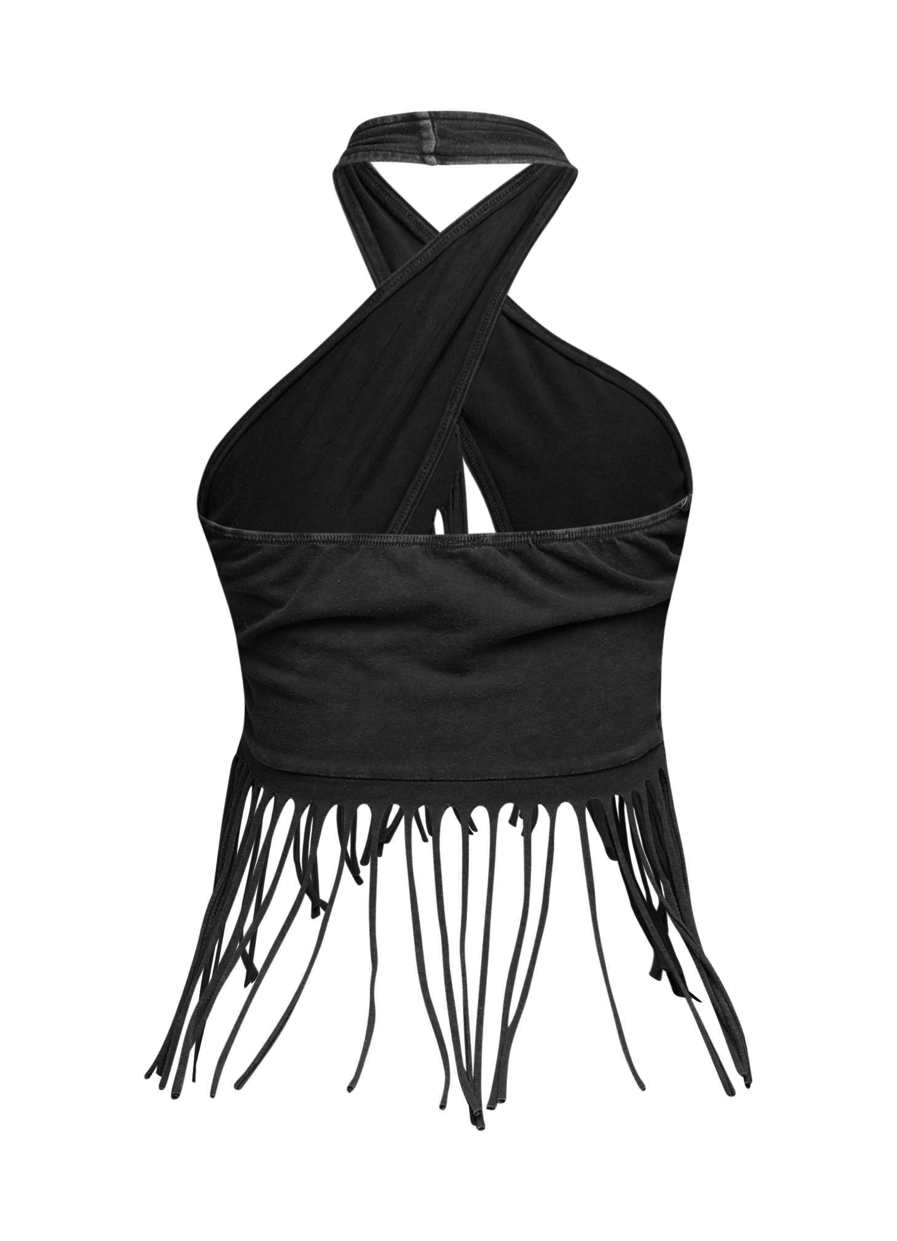 K Too - Fringe halter top