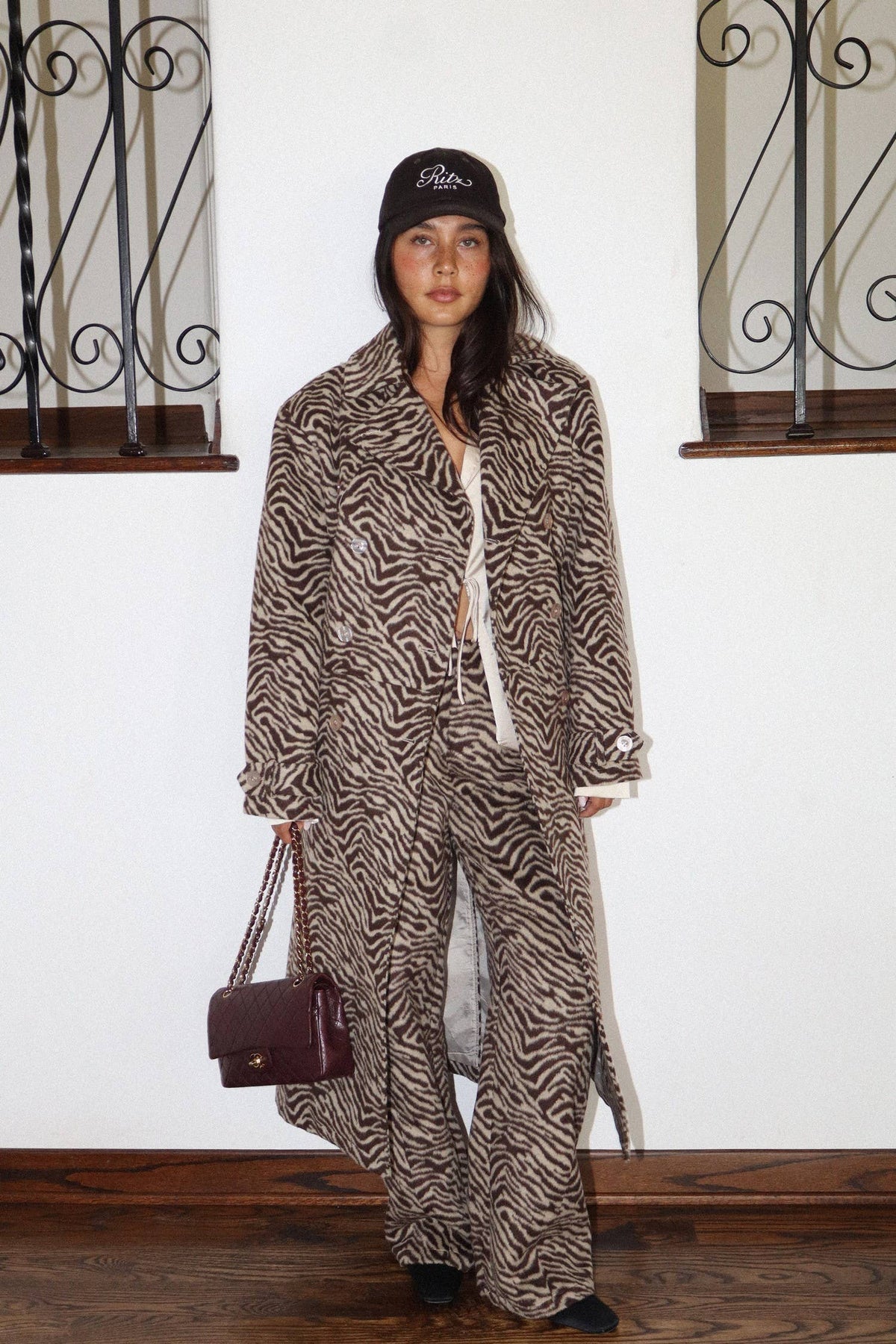 Bailey Rose - Zebra Trench Coat