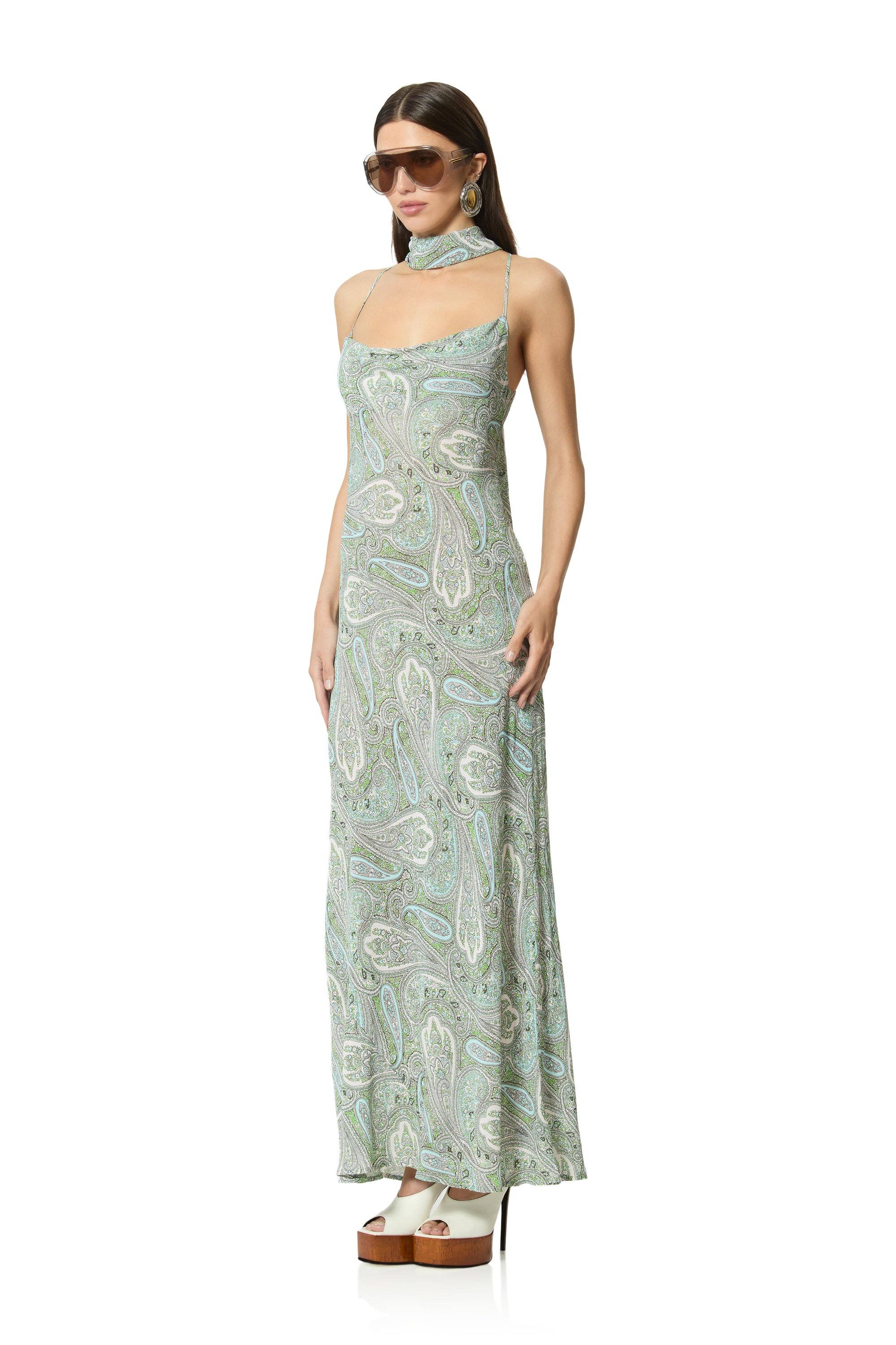 AFRM - Cheryl Dress - Aqua Paisley