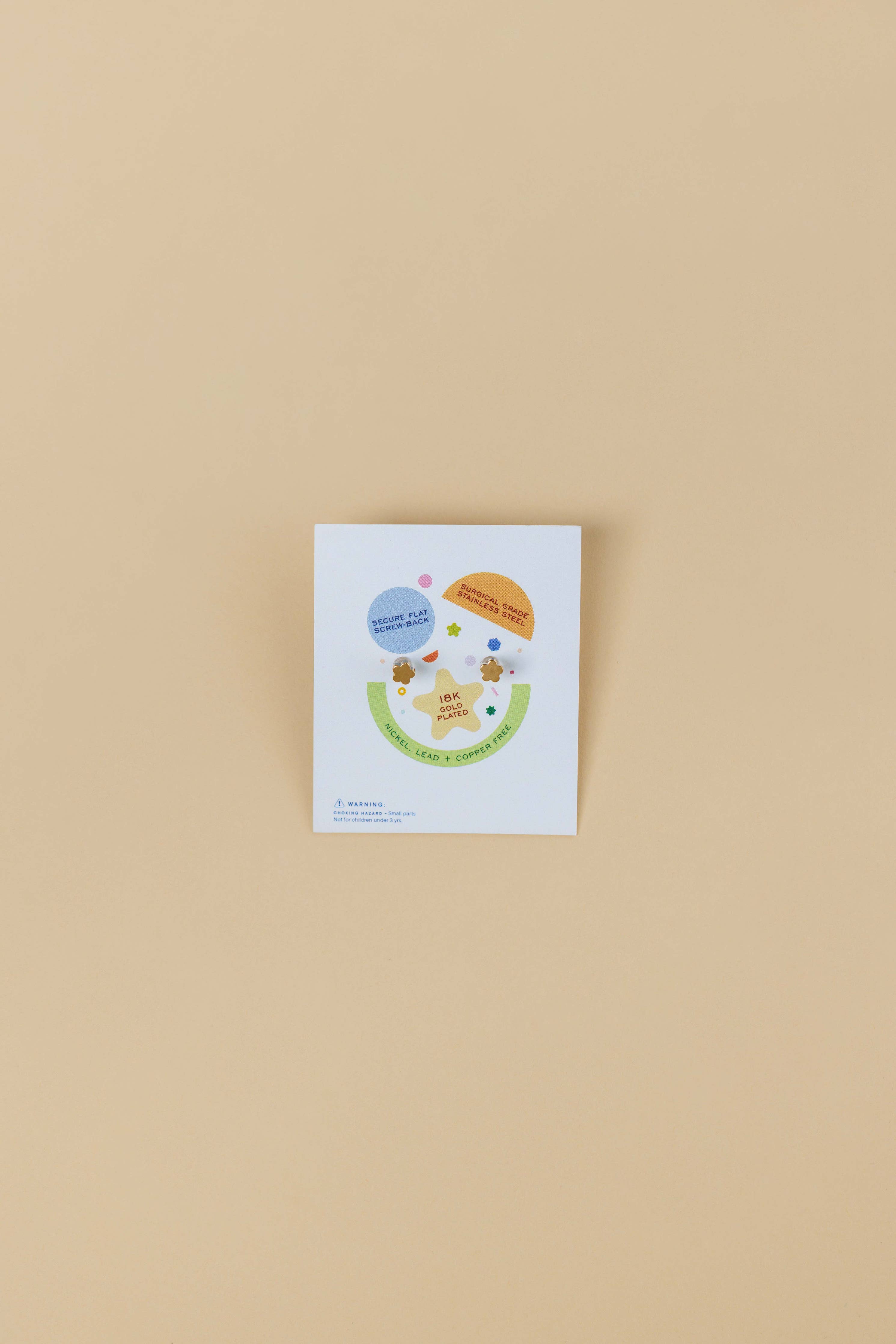 JaxKelly - Cherry Enamel Flat Back Kids Earrings