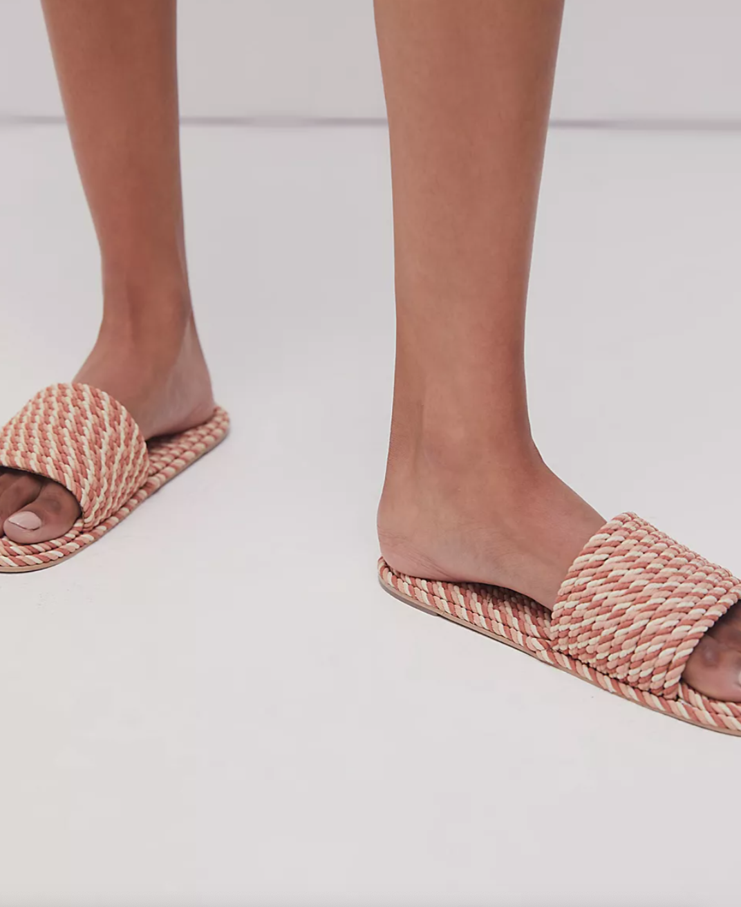 SALT + UMBER - SUNNY- NATURAL DESERT vegan fabric rope slide sandal