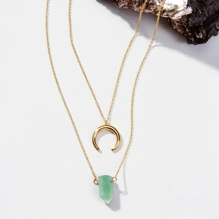 Luna Norte - Gemstone Point Necklace Set-