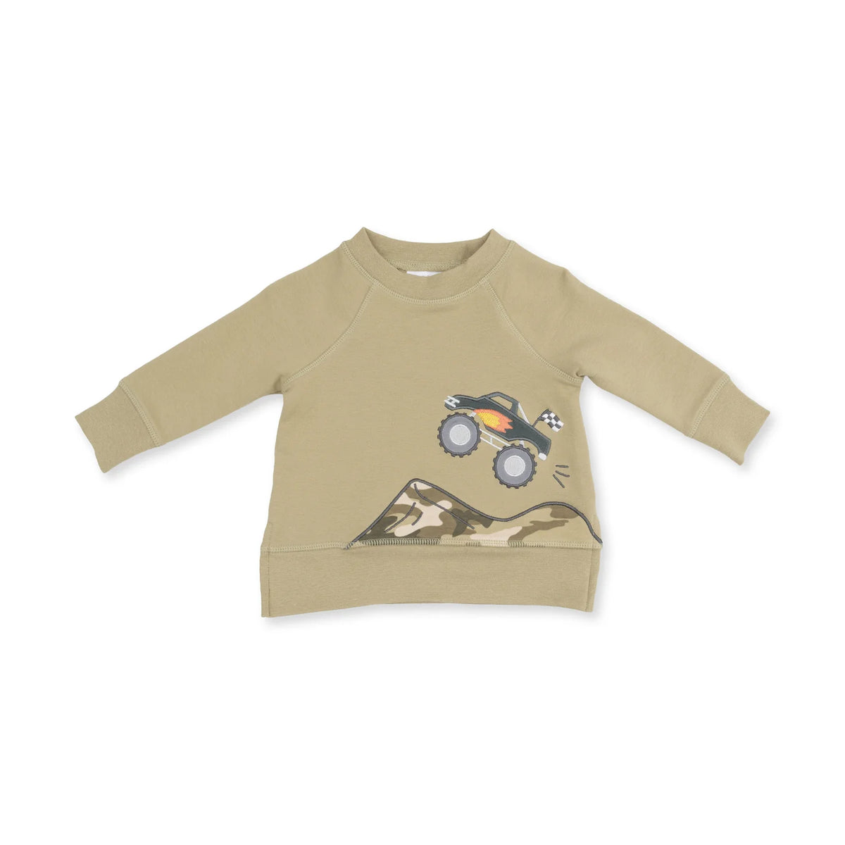Camo French Terry Drop Sleeve Sweatshirt