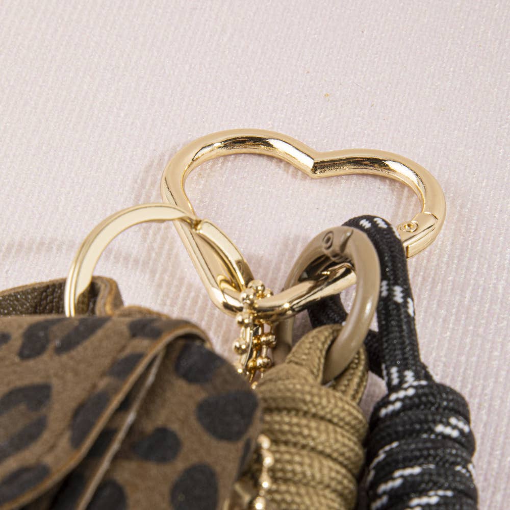 Collections by Fame Accessories - Leopard Print Mini Handbag Star Bag Charm