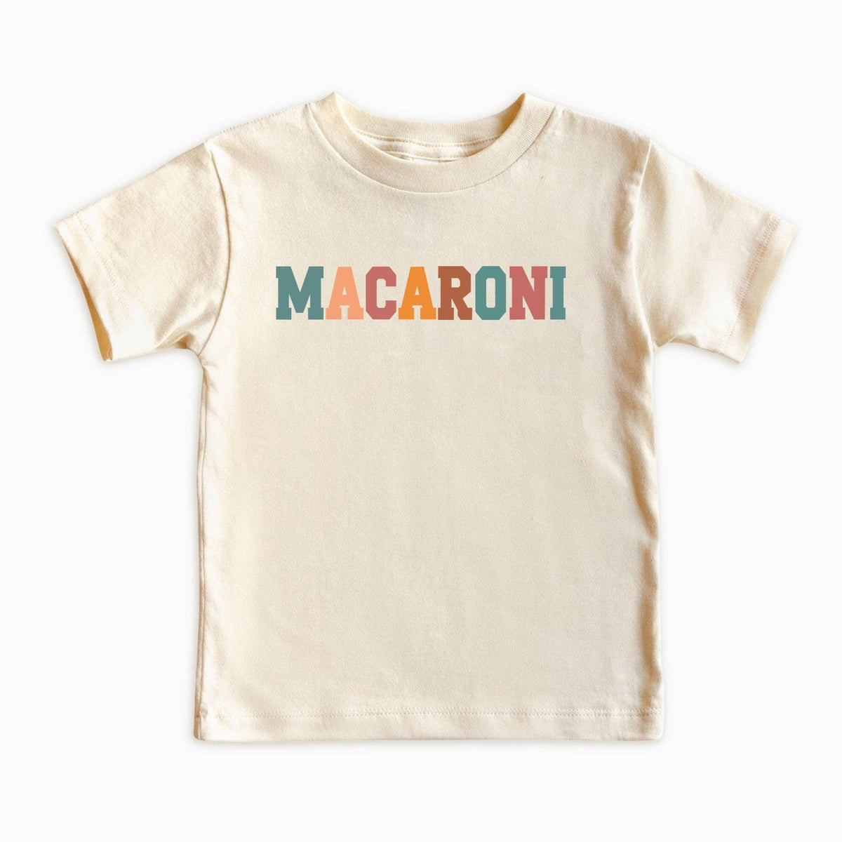 EnjoyMyDesign - Macaroni Kids Shirt – Retro Typography Food Lover