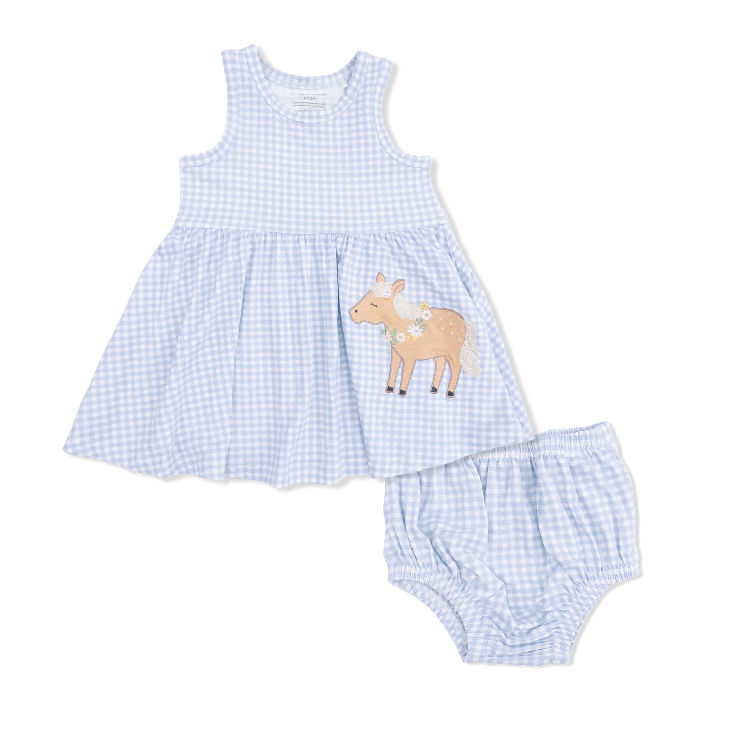 Cute Farm Animals Applique - Tank Dress with Bloomer