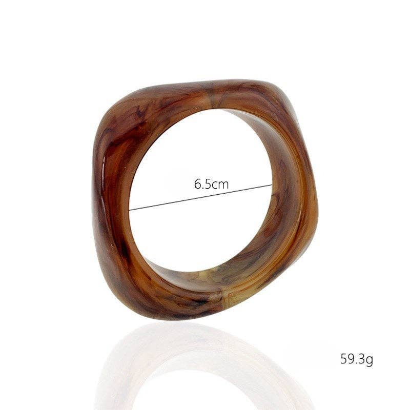 Dipped Shop - Irregular Acrylic Resin Bangle Bracelets MK2PPPO6W6JBR304