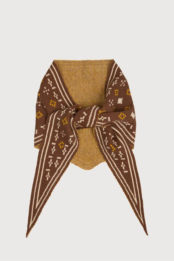 SAACHI - Foulard Knit Triangle Scarf
