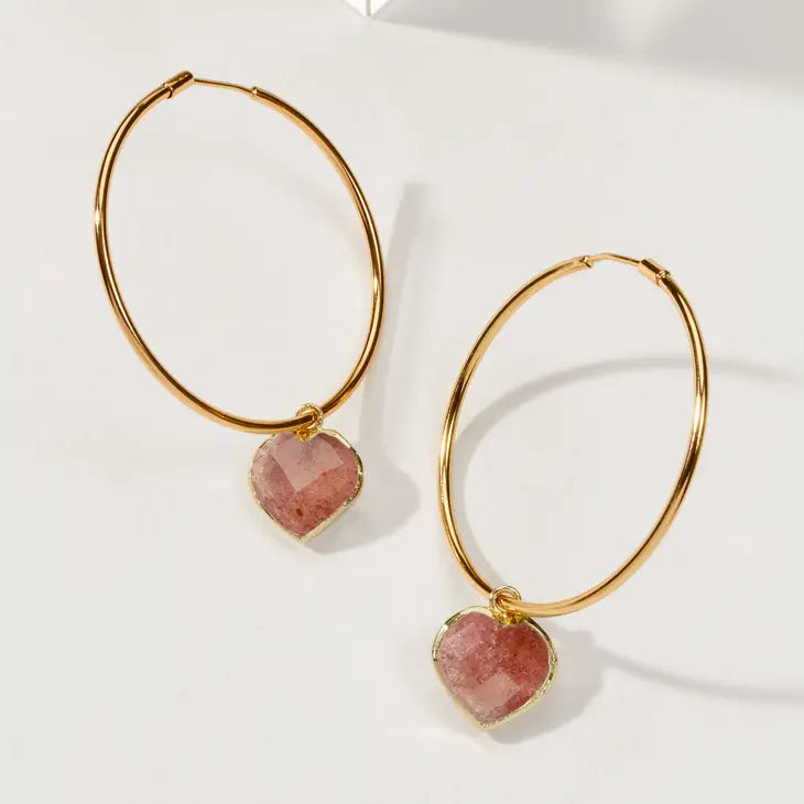 Luna Norte - Conversation Heart Hoop Earrings-