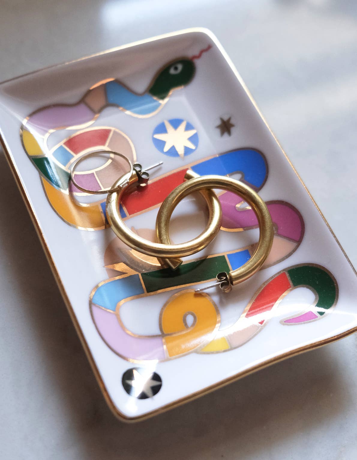 Idlewild Co. - Porcelain Trinket Dish | Rainbow Snake