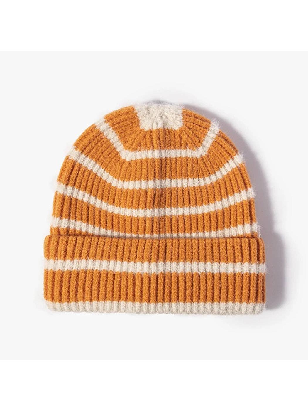 Funkyrel® Atzbranding Limited - Haila - Striped Roll-Edge Knit Beanie