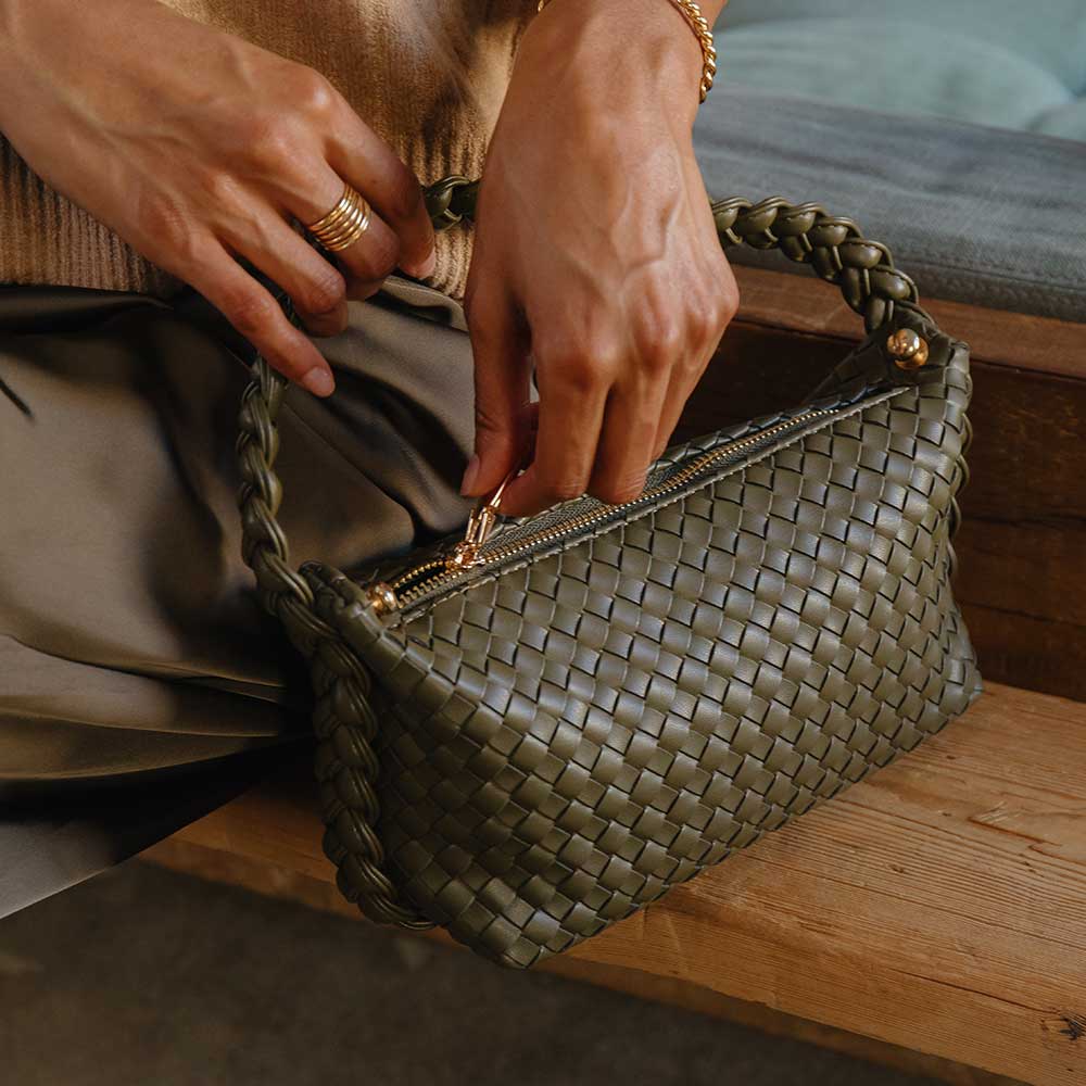 Melie Bianco - Alma Black Recycled Vegan Top Handle Bag