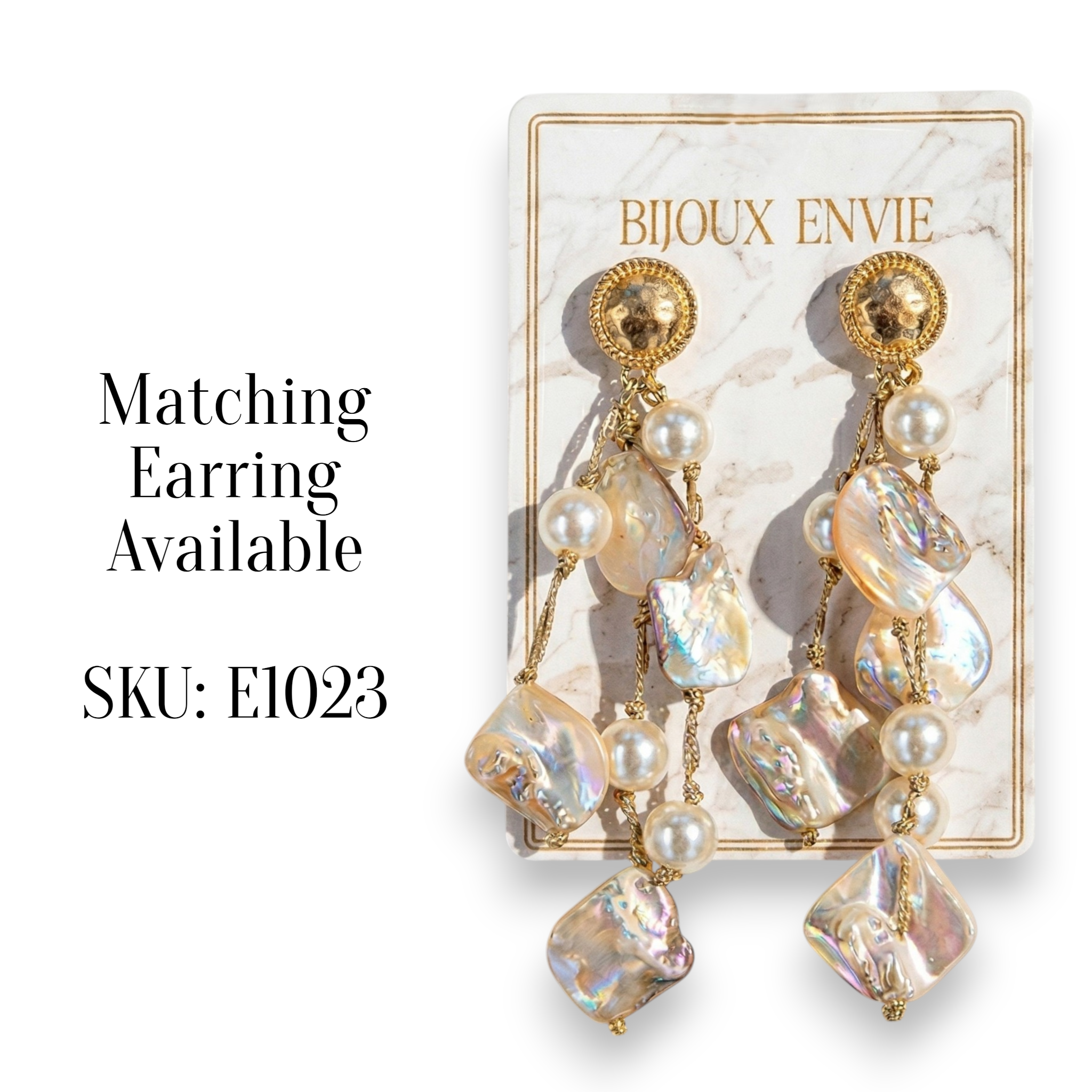Bijoux Envie Chunky Shell & Pearl Necklace | Handmade