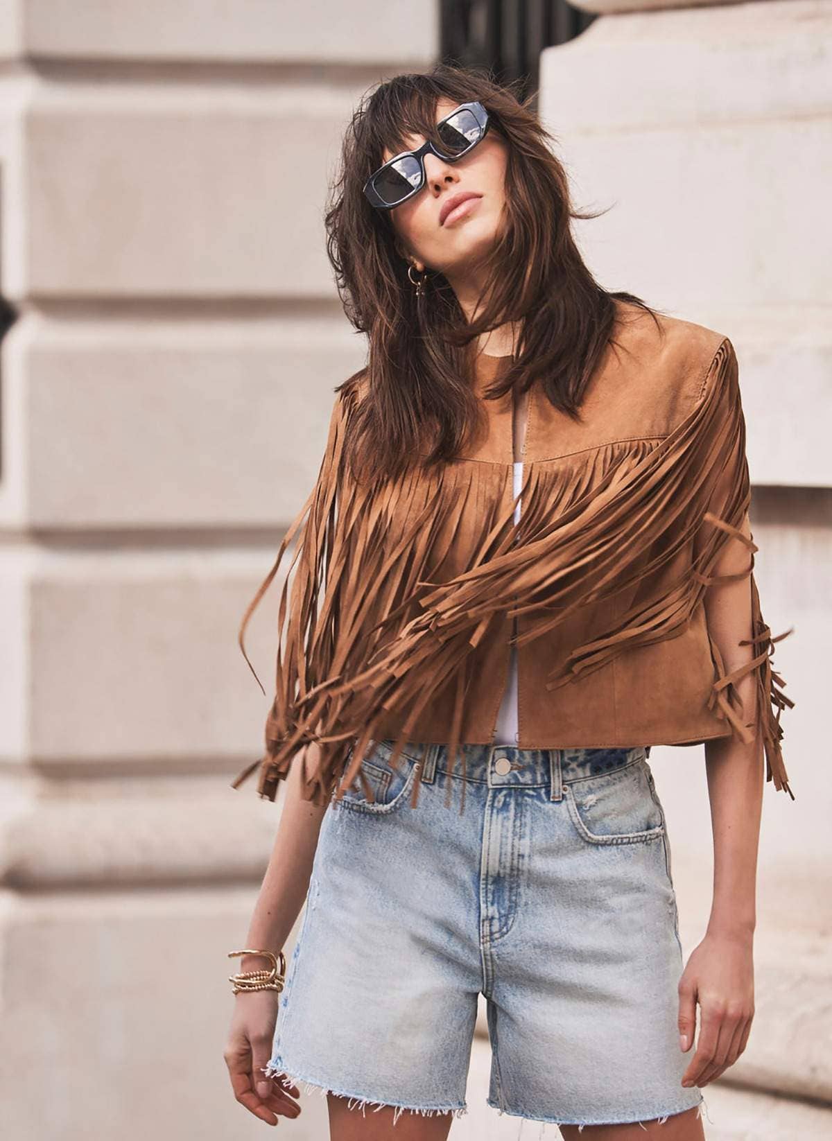 Faux Deerskin velvet solid color short vest