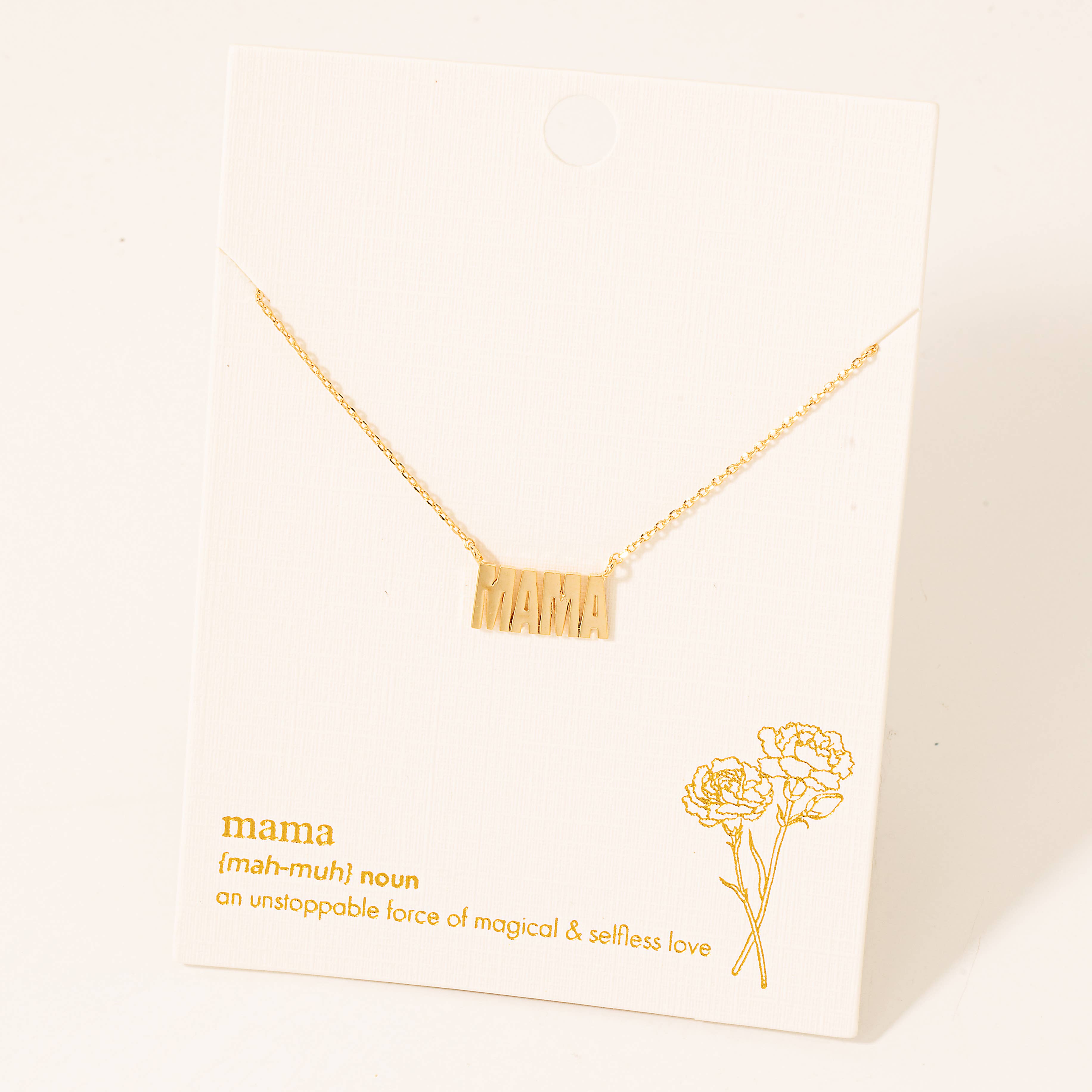 Mama Pendant Chain Necklace