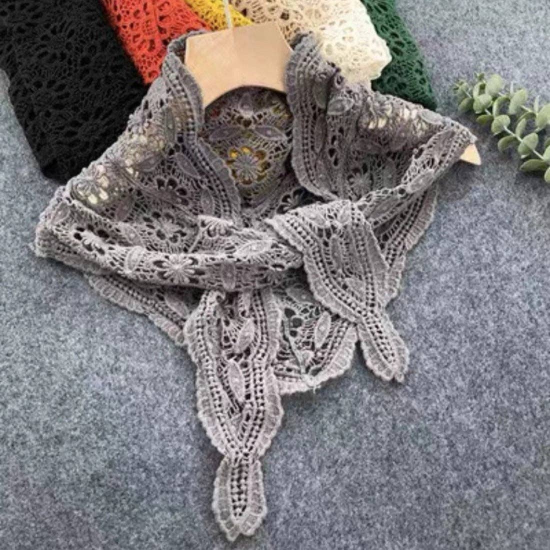 Funkyrel® Atzbranding Limited - Scarvii - Lace Hollow-Out Shoulder Triangle Scarf