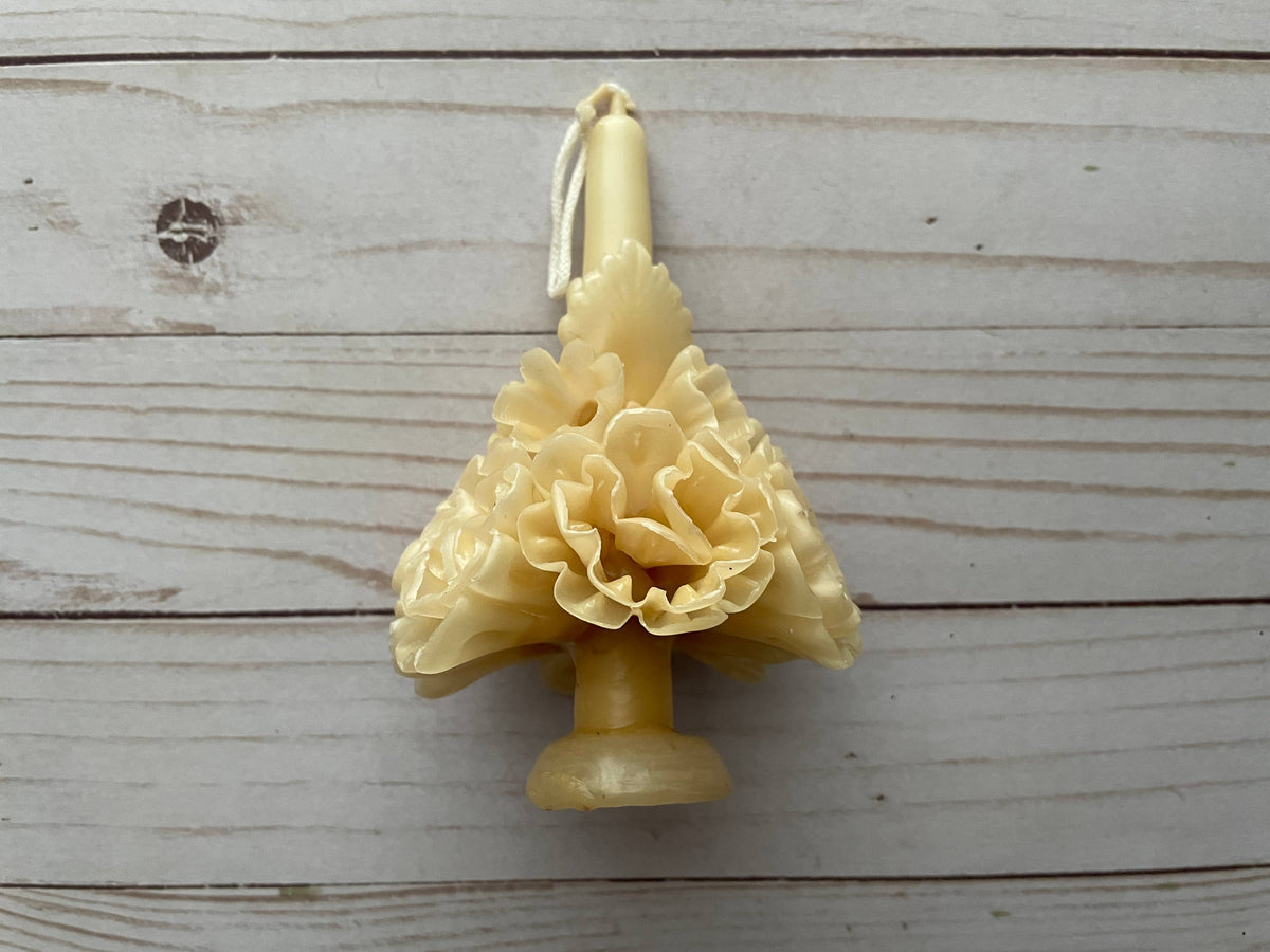 Viva Greetings - Ivory Oaxaca Marigold Day of the Dead Candle