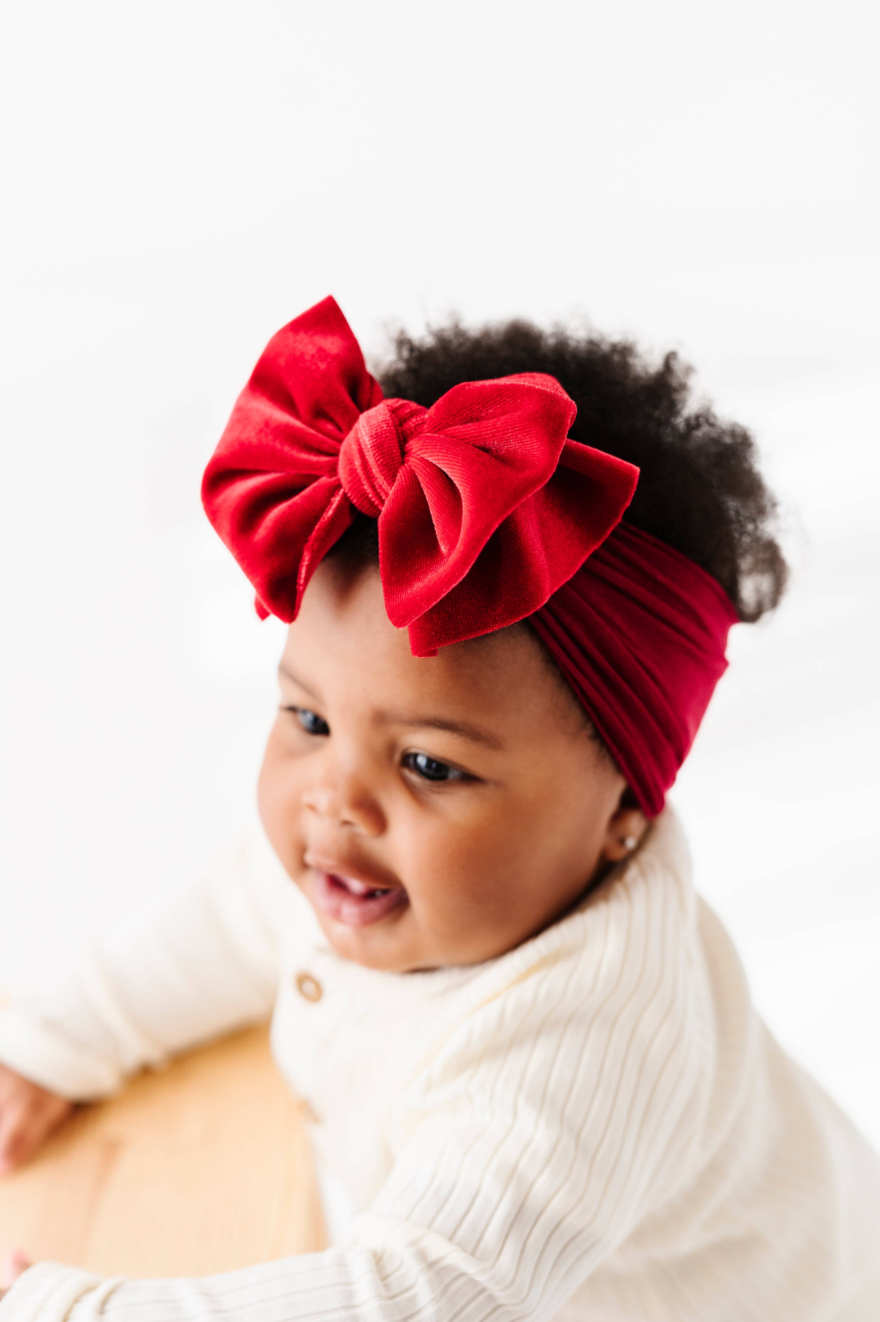 Baby Bling Bows - Baby Bling® Velvet FAB® soft nylon headband with velvet bow