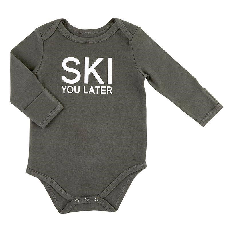 Stephan Baby by Creative Brands - Winter Wonderland LS Snapshirt-Ski You Later