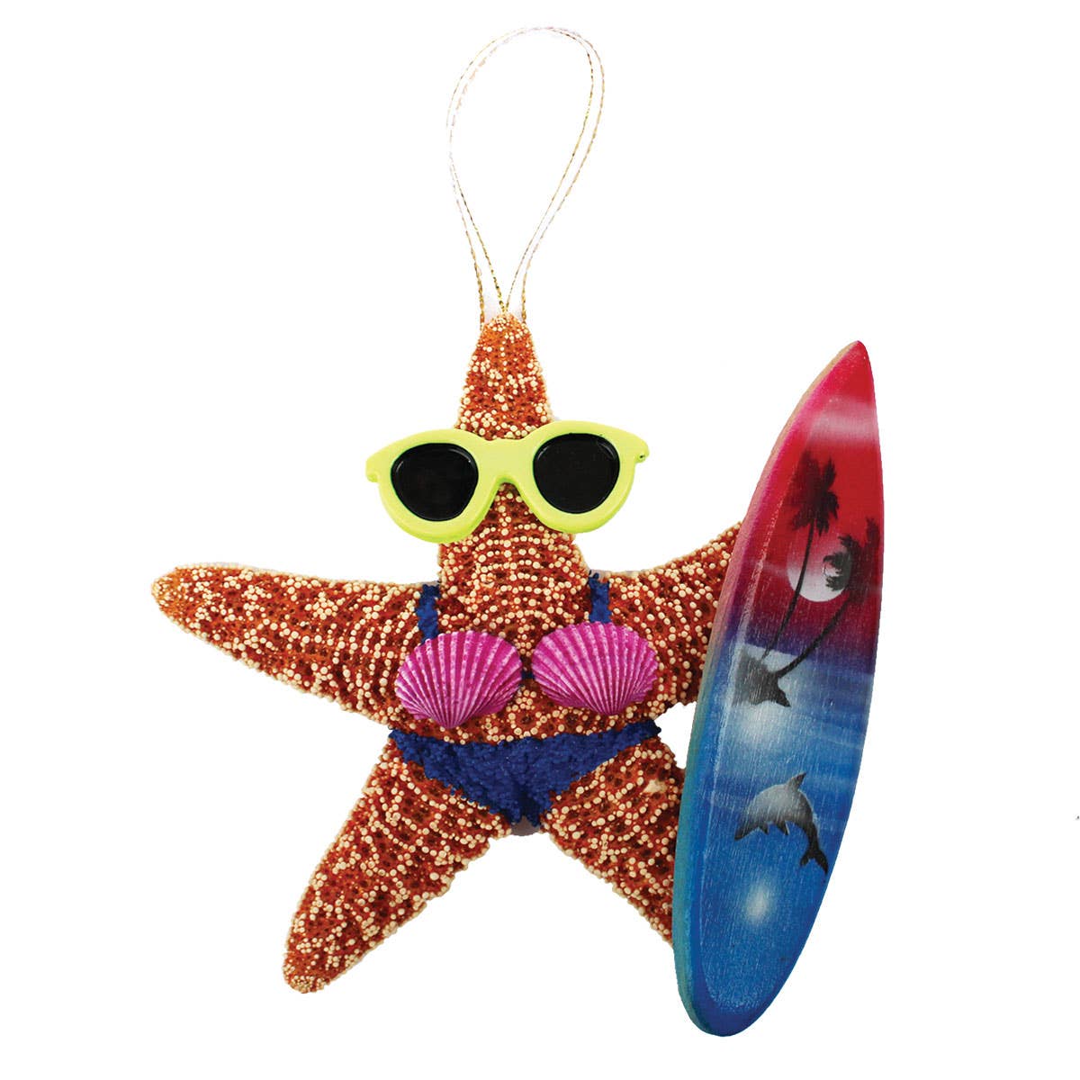 California Seashell Company - Surfer Girl Sugar Starfish Ornament