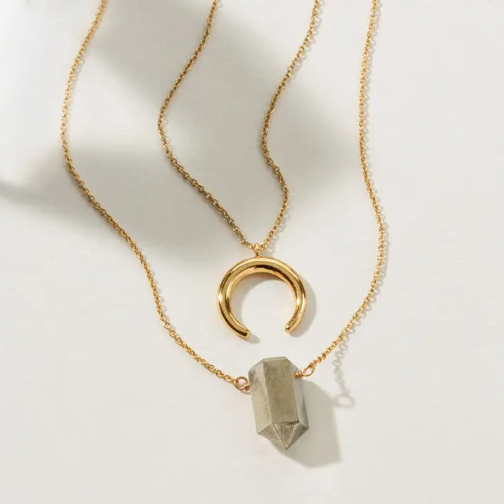 Luna Norte - Gemstone Point Necklace Set-