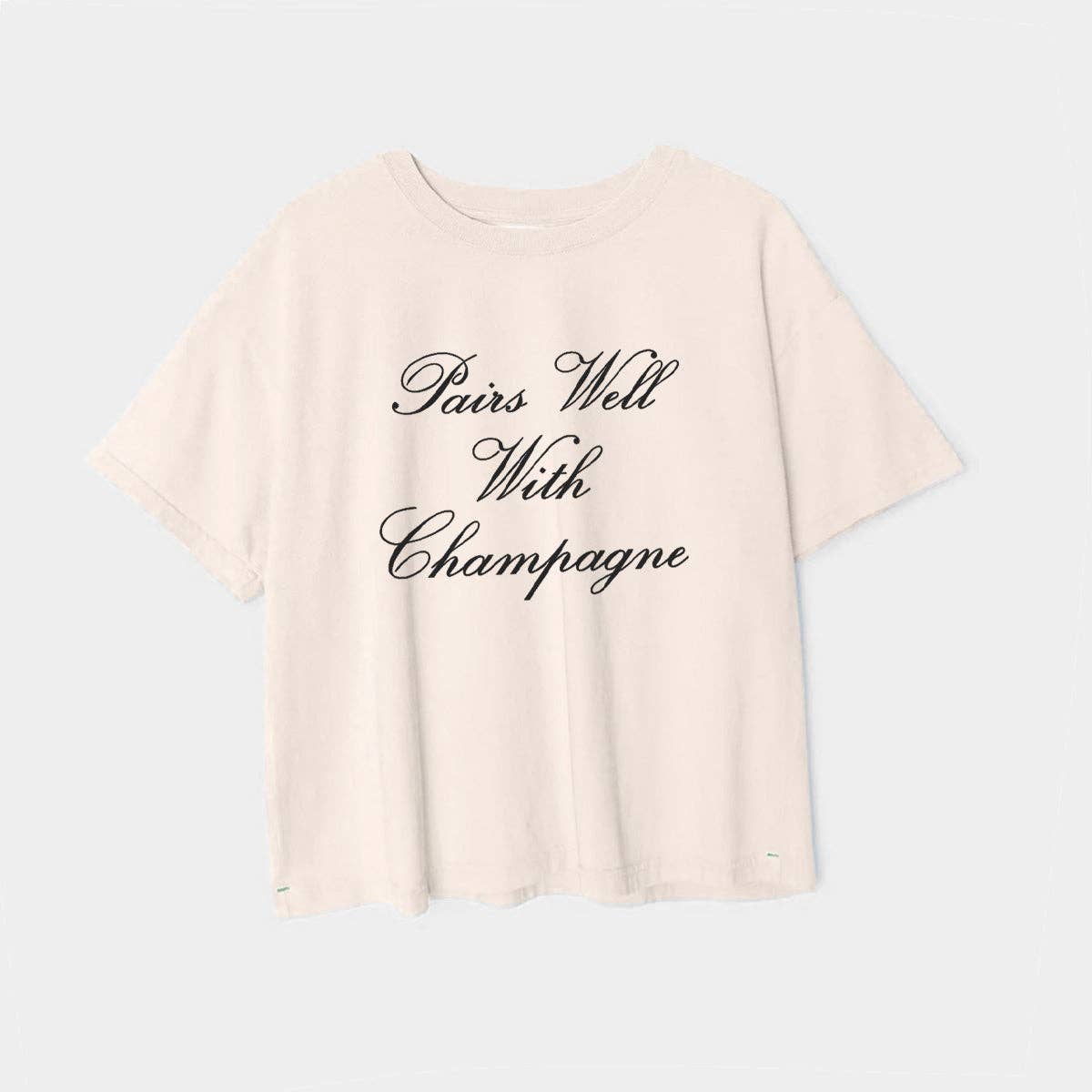House of Lulu - Pairs Well with Champagne® Garment Dye Crop Tee