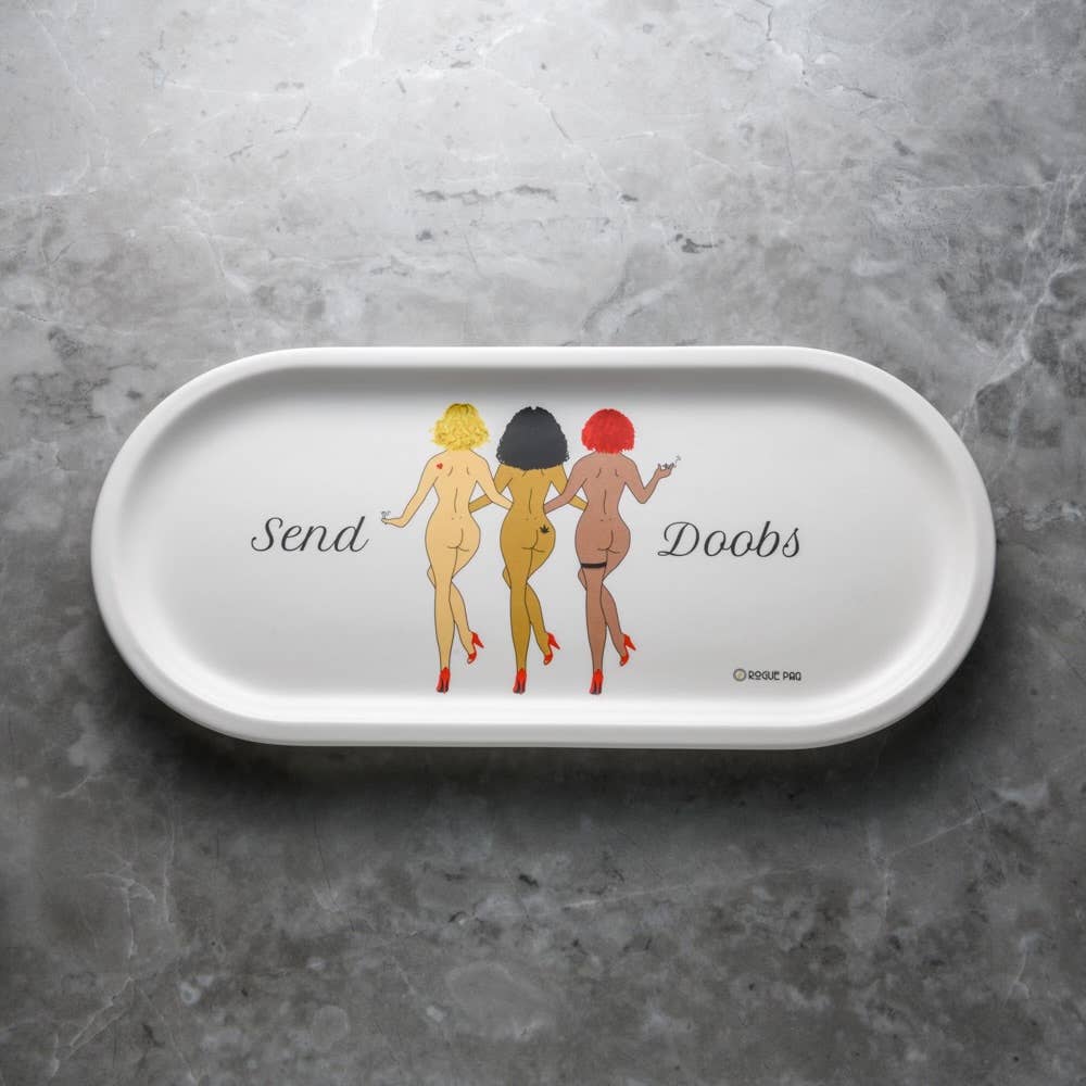 Rogue Paq - Send Doobs Decorative Catch All Porcelain Valet Tray