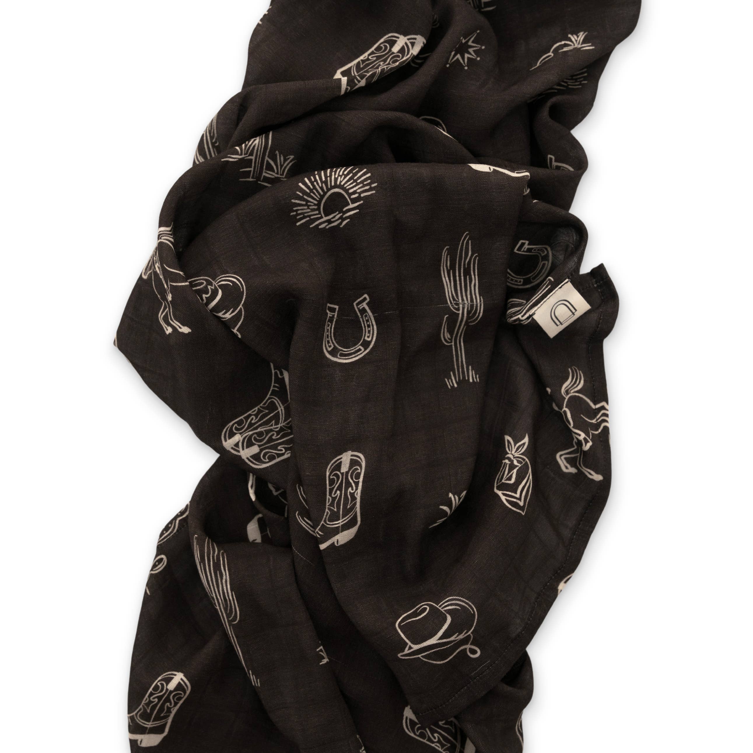 Ellie Sue - Western Muslin Swaddle Blanket