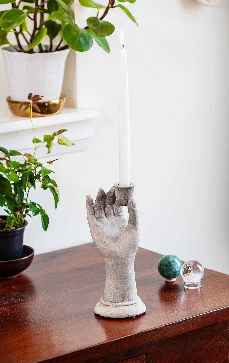 Abbott - Tall Dainty Hand Taper Holder-9"H