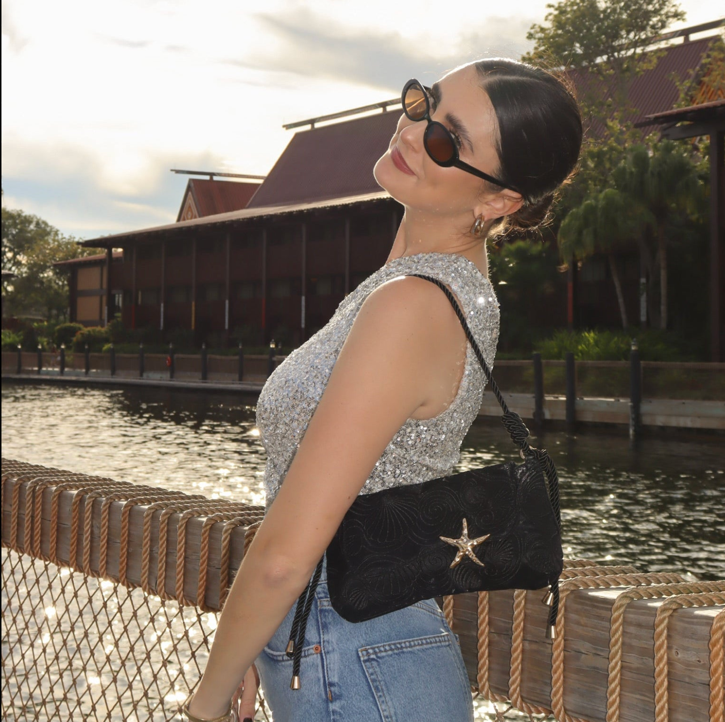 DiFerdinando Handbags - Eternal Afterglow Midnight Shoulder Bag