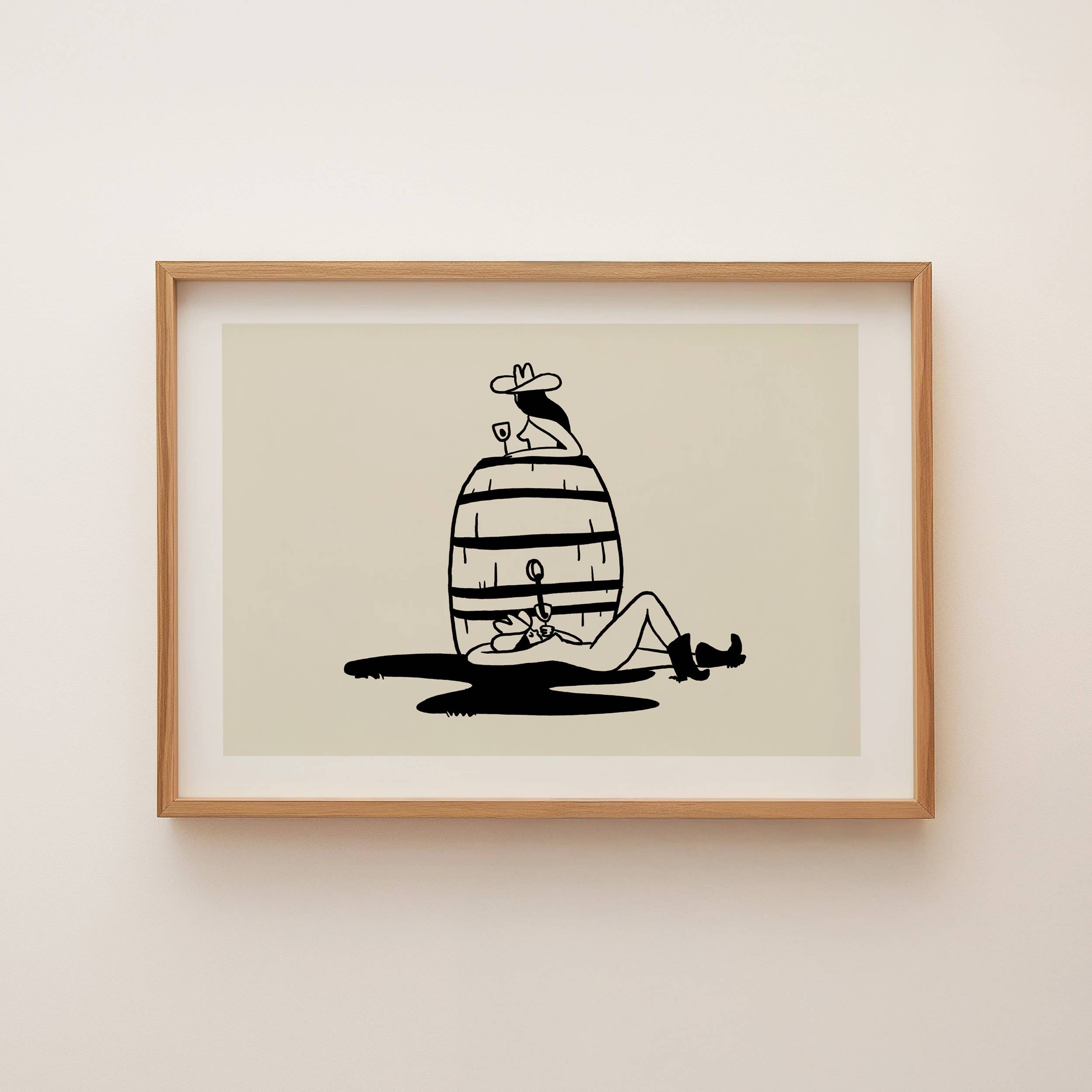 Tumbleweed Design Studio - Wine Tasting Vintage Western Art Print