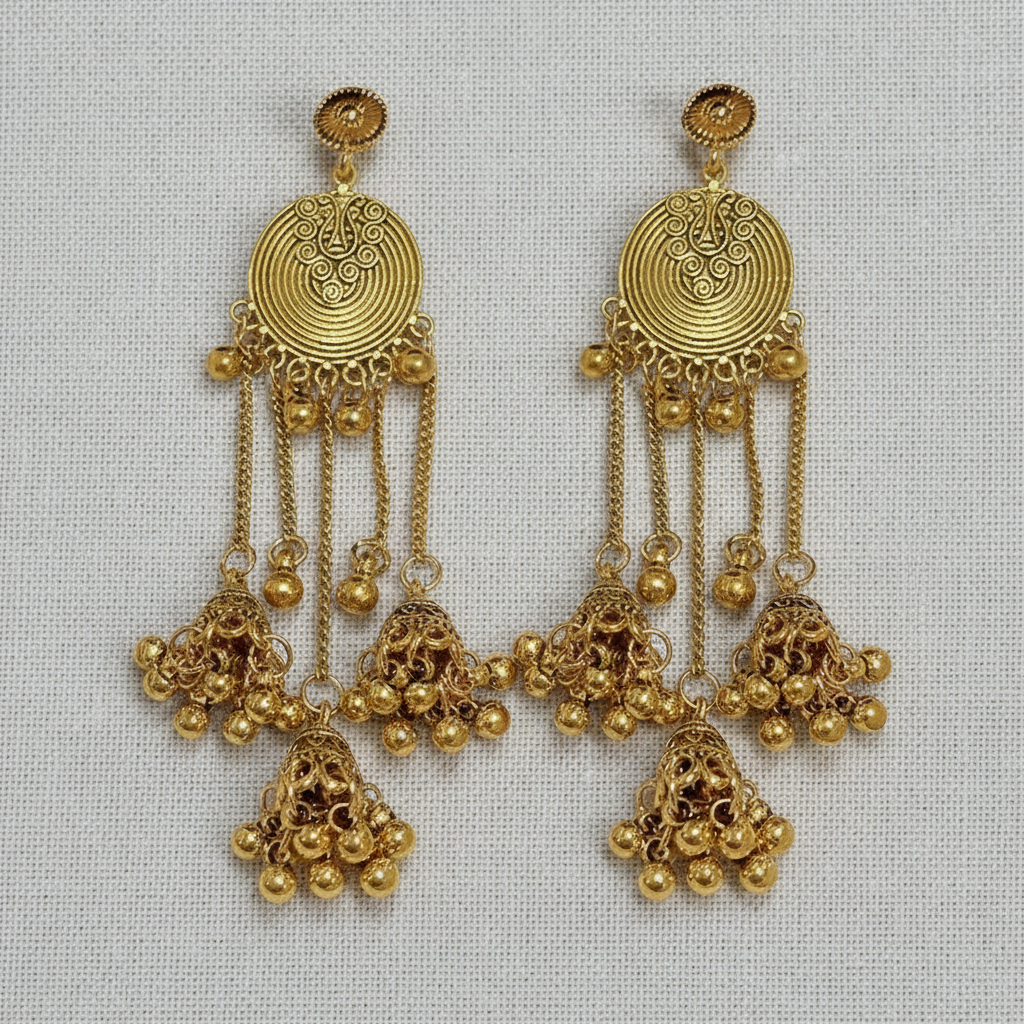 paperln - Vintage Bell Tassel Drop Earrings