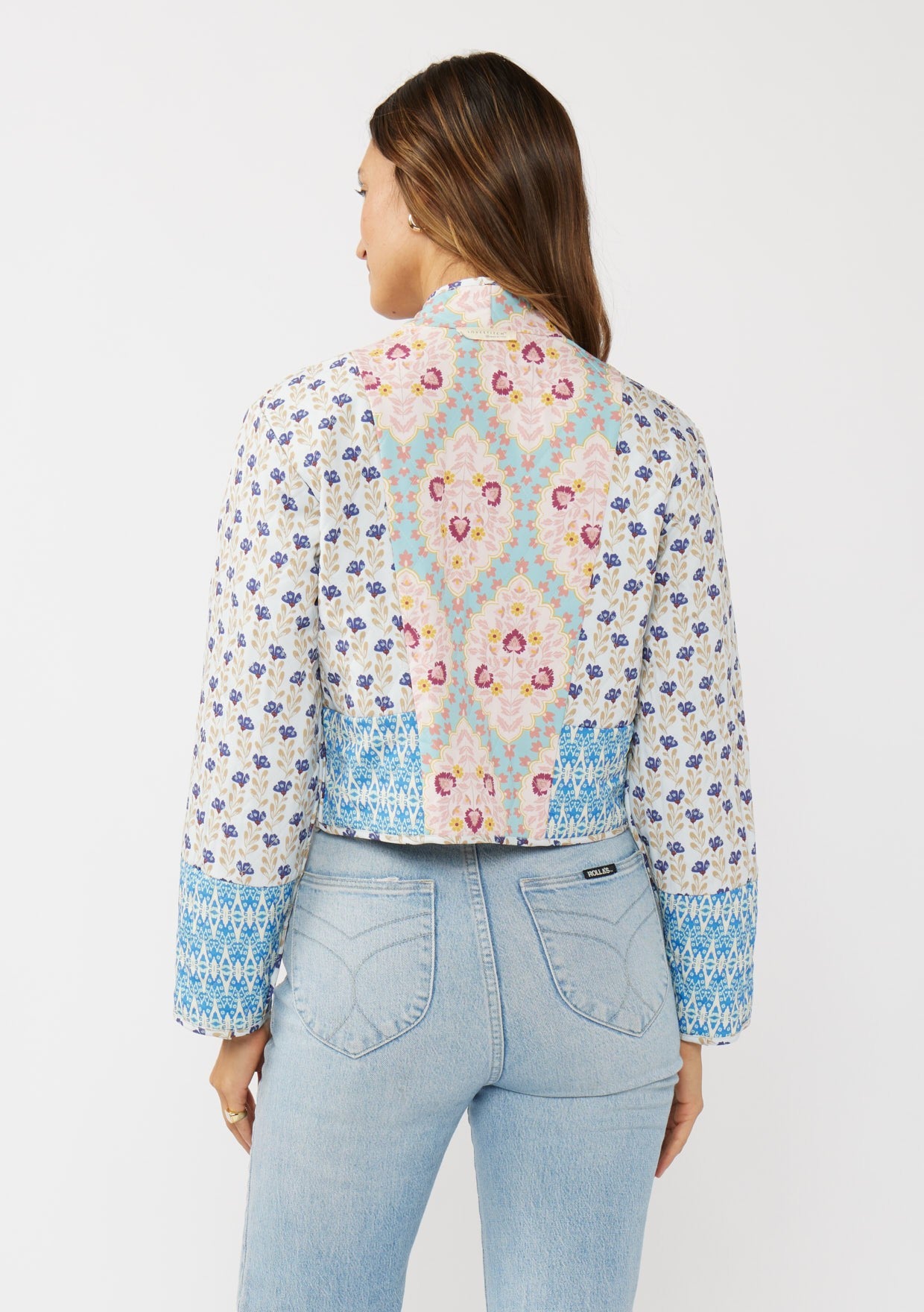 Floral Print Reversible Quilted Jacket