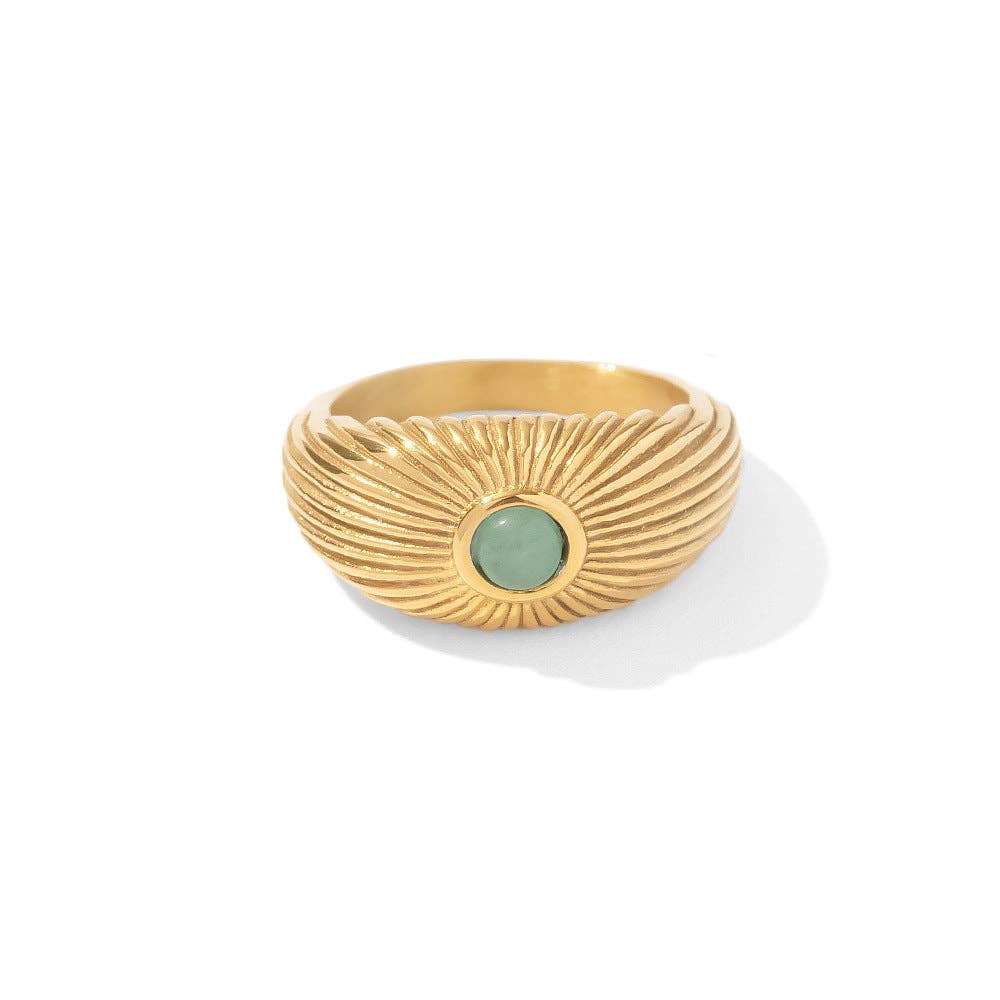 Dipped Shop - Punk Green Gemstone Ring