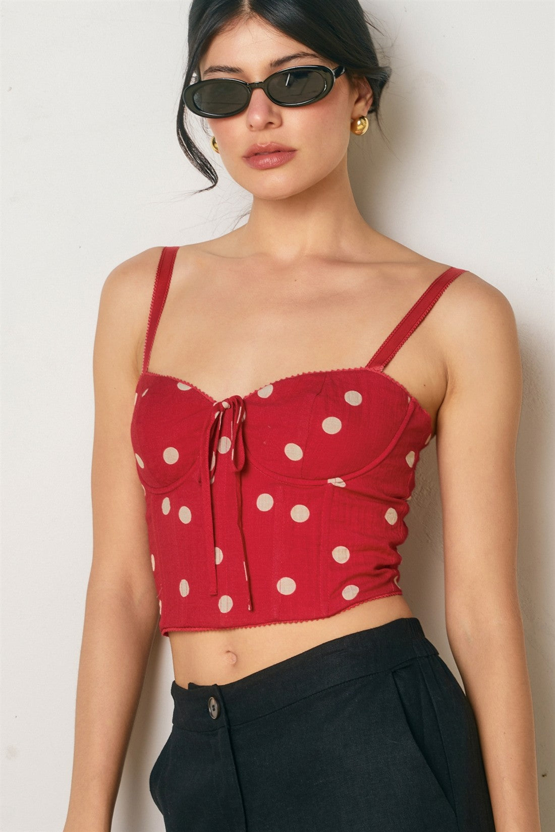 Show Out Picot Edge Corset Top