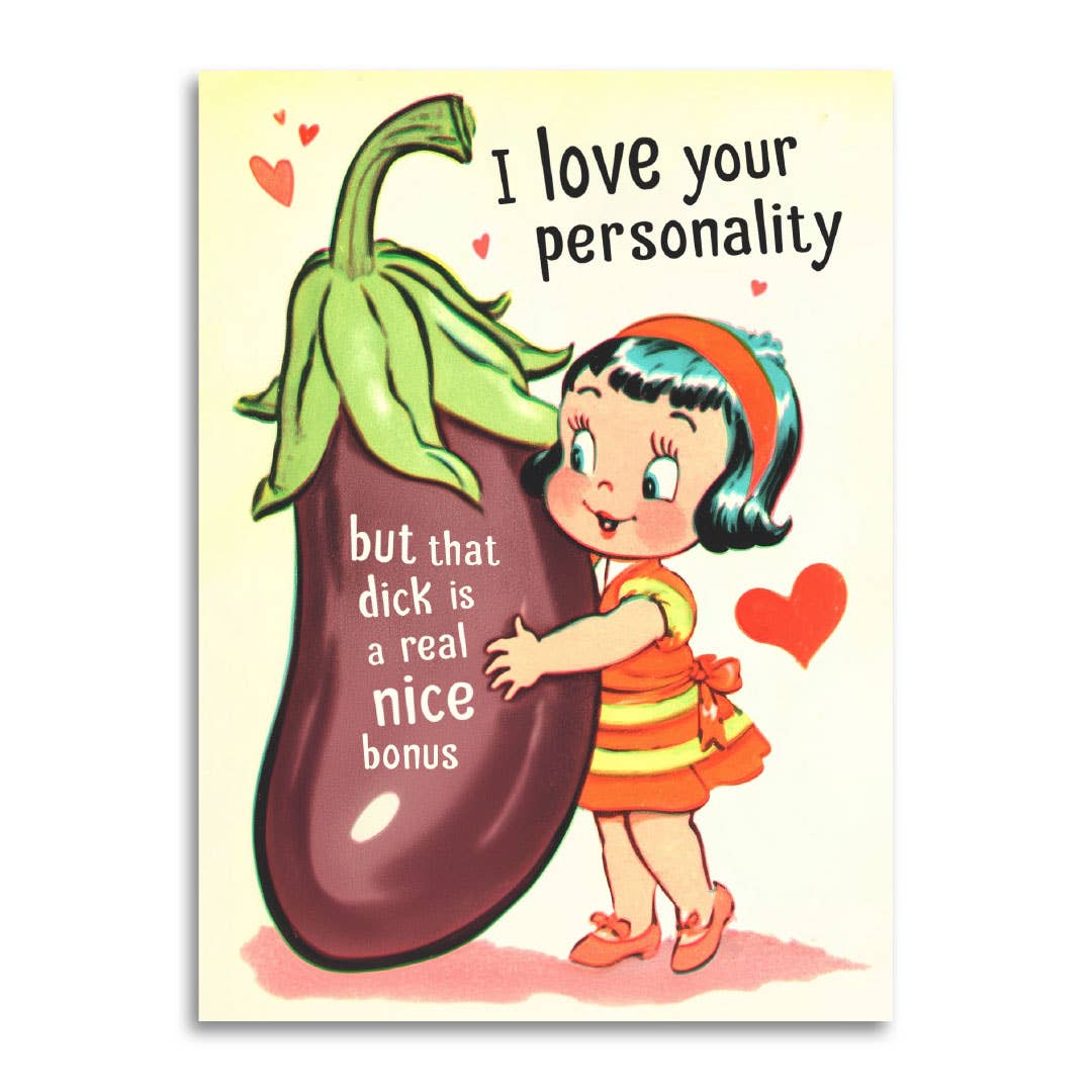 Bad Betty Greeting Co. - I Love Your Personality - Funny Romantic Valentine Card
