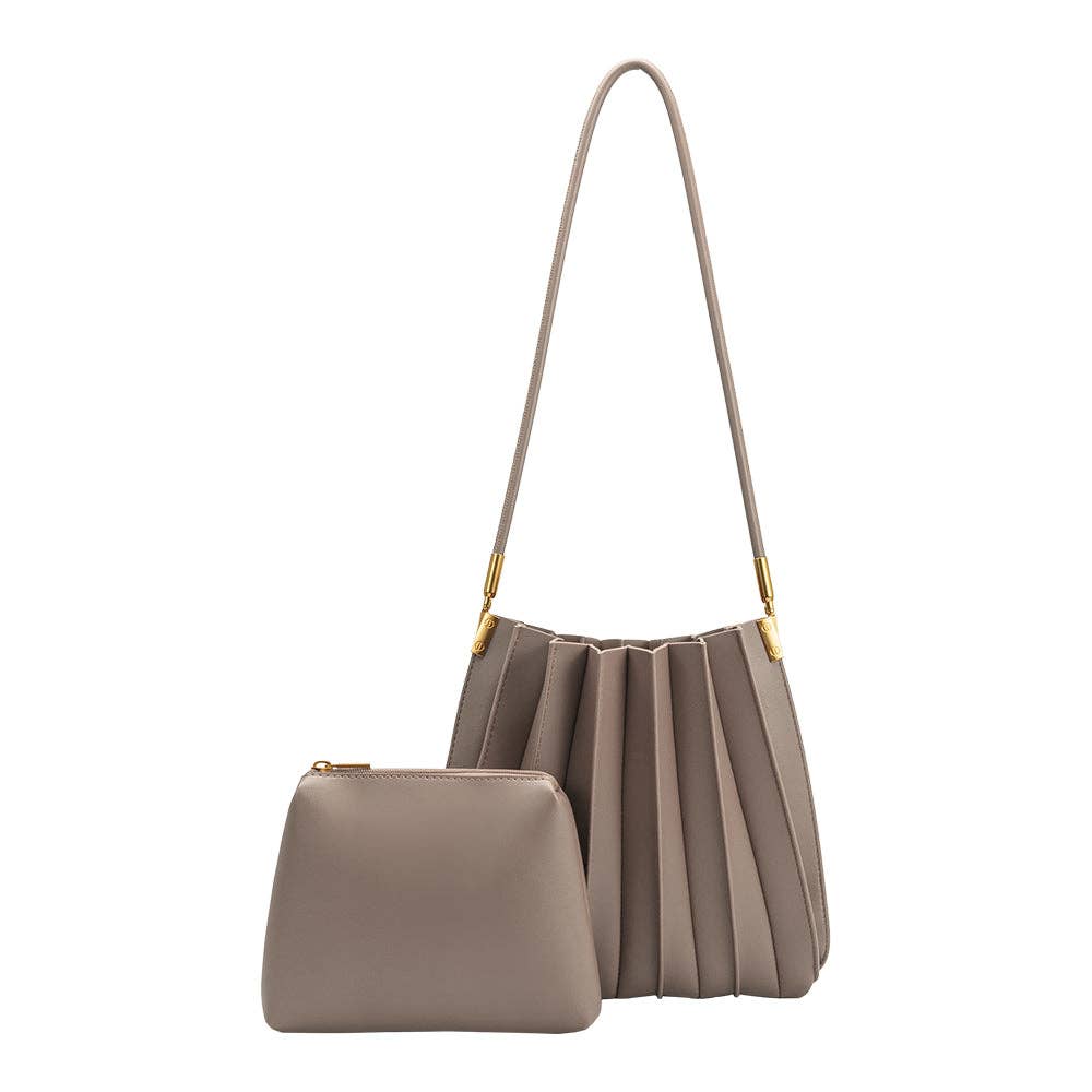 Melie Bianco - Carrie Pleated Vegan Shoulder Bag