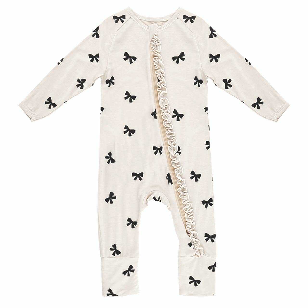 Stephan Baby by Creative Brands - Cozy Romper with Ruffles - Bow